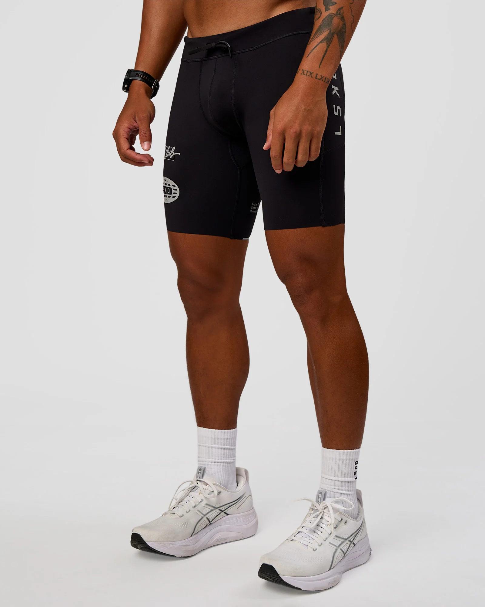 Race Day 8" Short Tight - Black-Alloy - Image 7