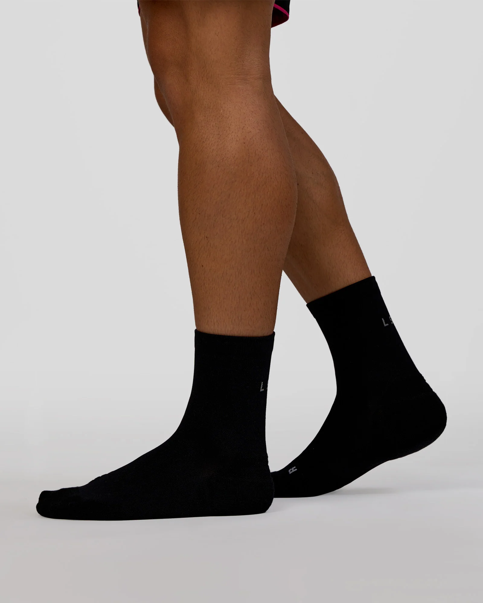 Race Performance Quarter Socks - Black-Reflective - Image 2