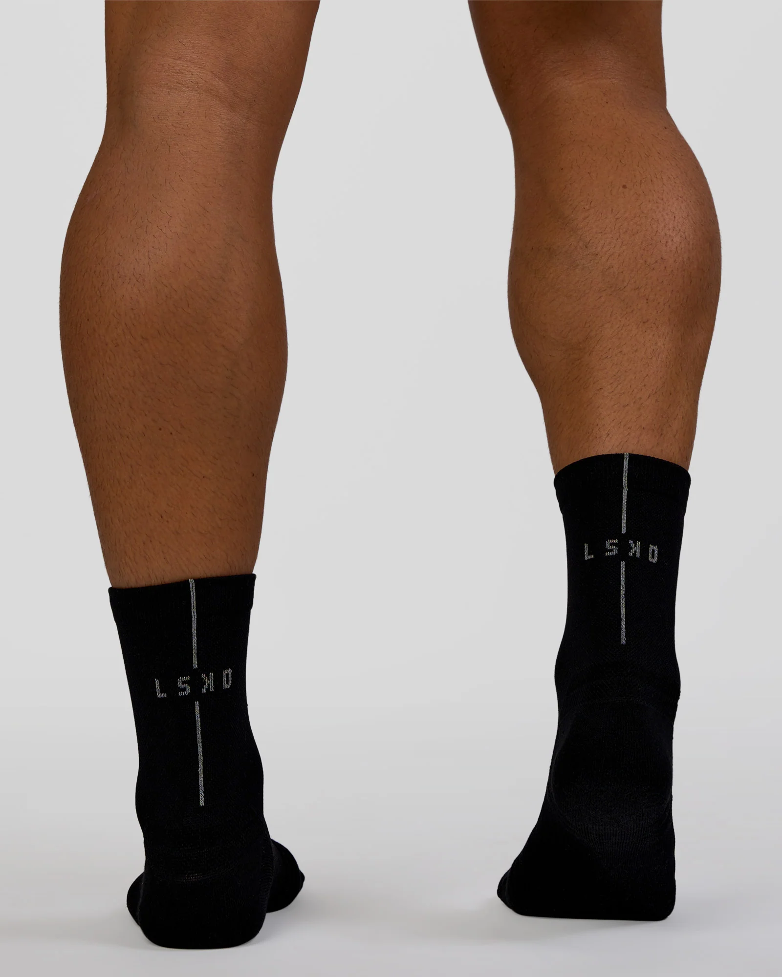 Race Performance Quarter Socks - Black-Reflective - Image 3
