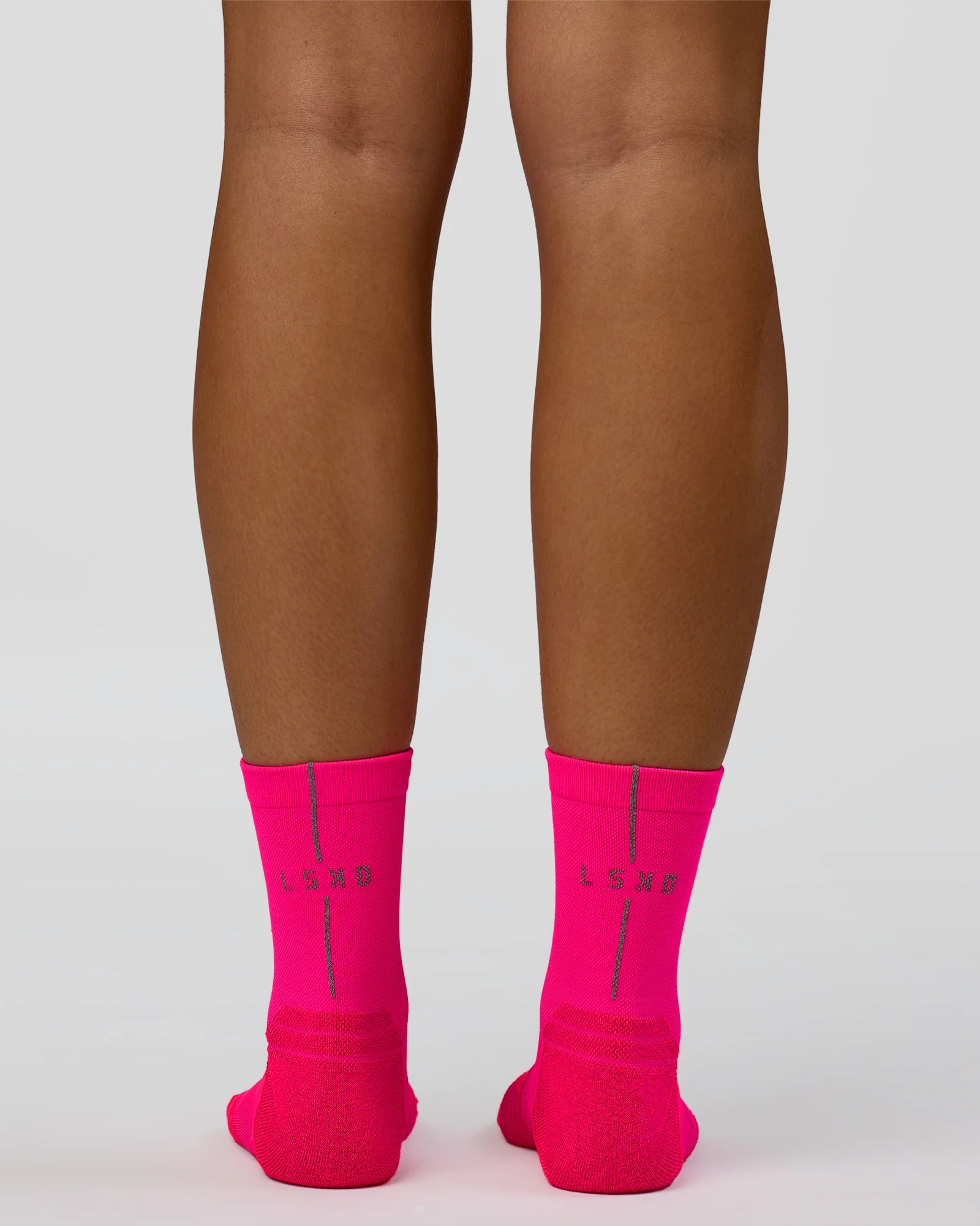 Race Performance Quarter Socks - Neon Pink-Reflective - Image 5