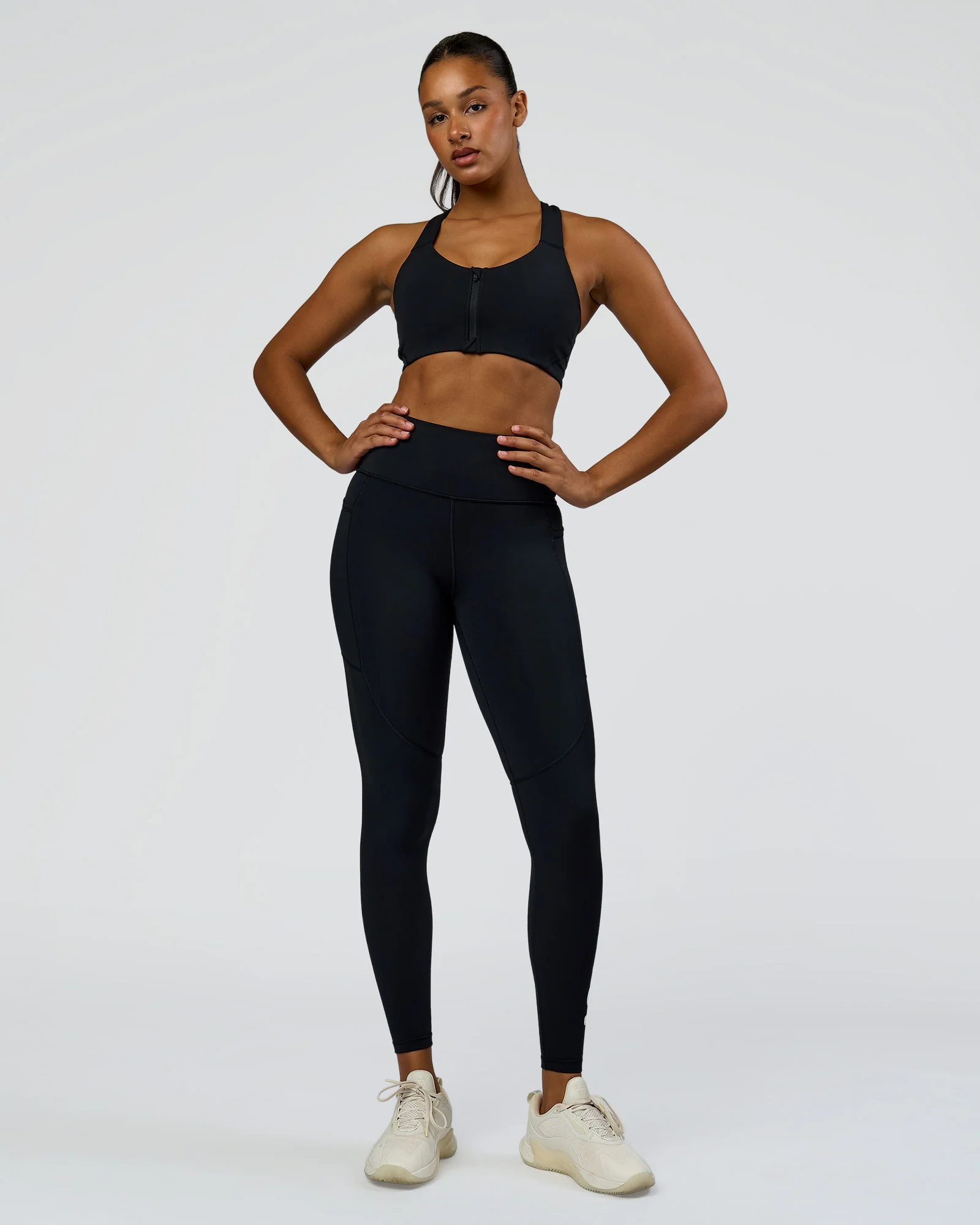 Rep Street Script Ultra High-Rise Full Length Legging Pockets - Black-White - Image 3