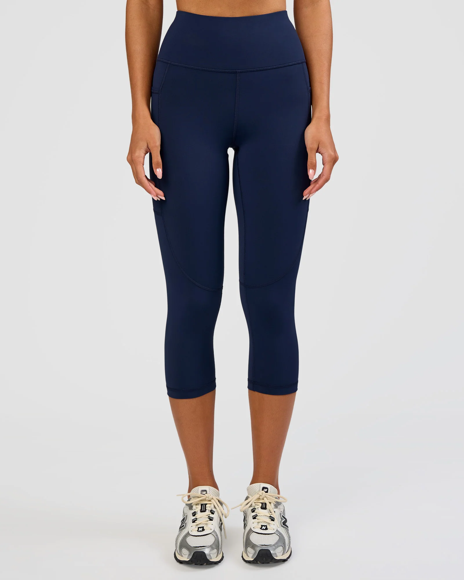 Rep Ultra High-Rise 3/4 Legging Pockets - Future Navy-White - Image 2