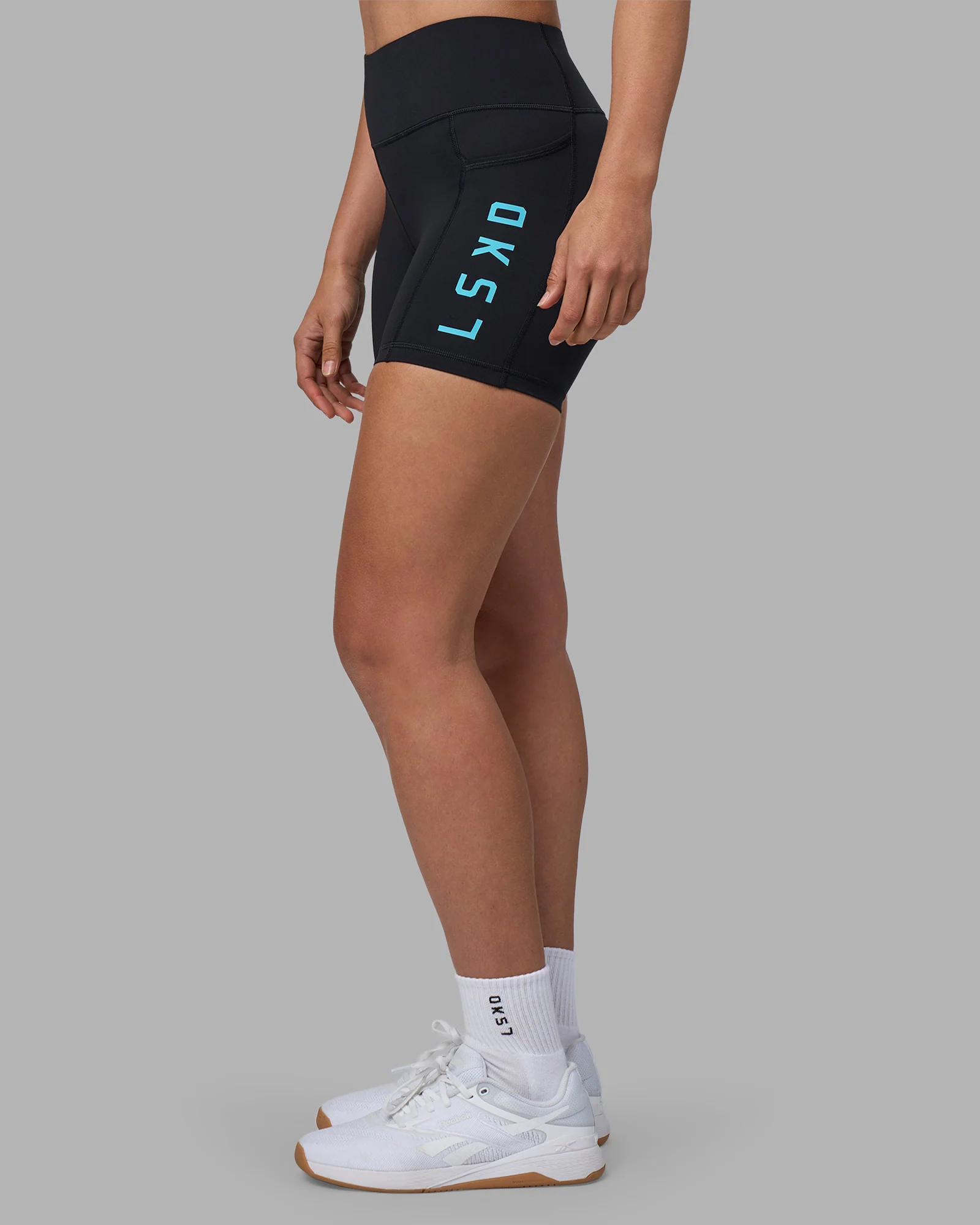 Rep Ultra High-Rise 4" Short Pockets - Black-Blue Atoll - Image 7