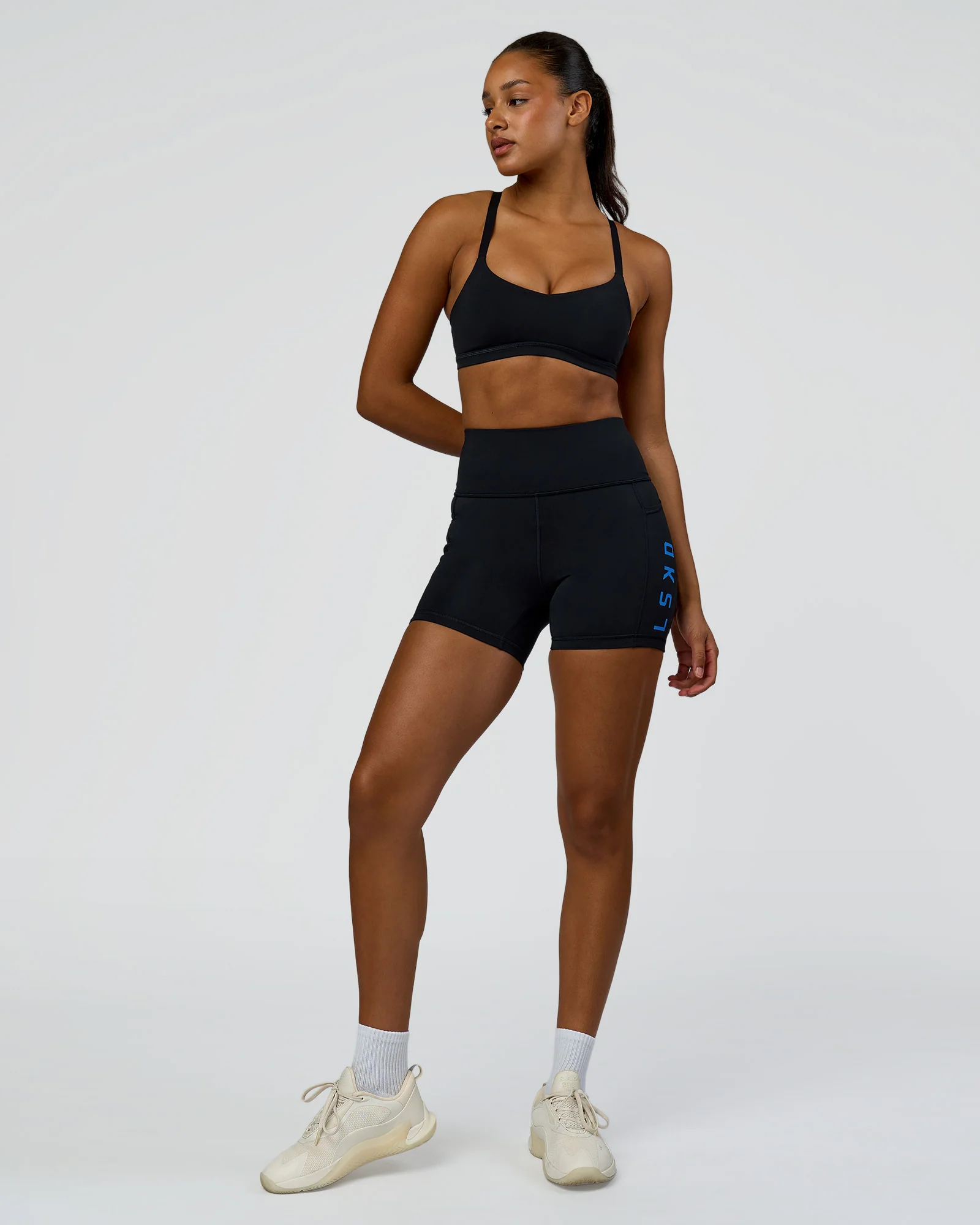 Rep Ultra High-Rise 4" Short Pockets - Black-Palace Blue - Image 3