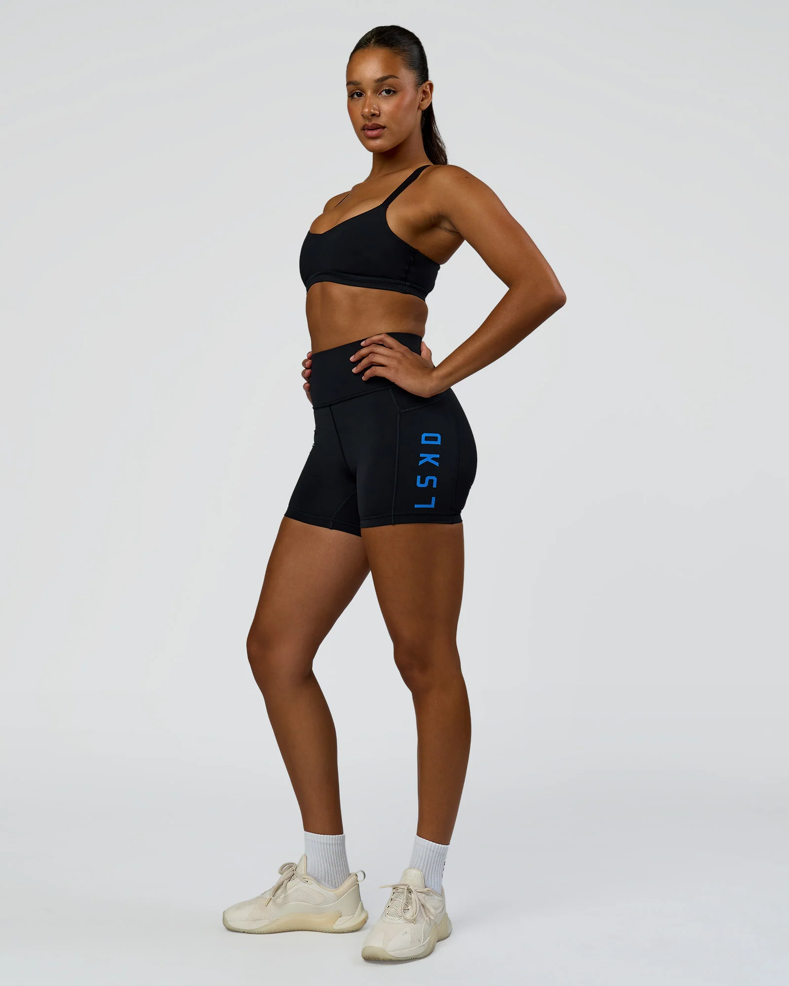 Rep Ultra High-Rise 4" Short Pockets - Black-Palace Blue - Image 8
