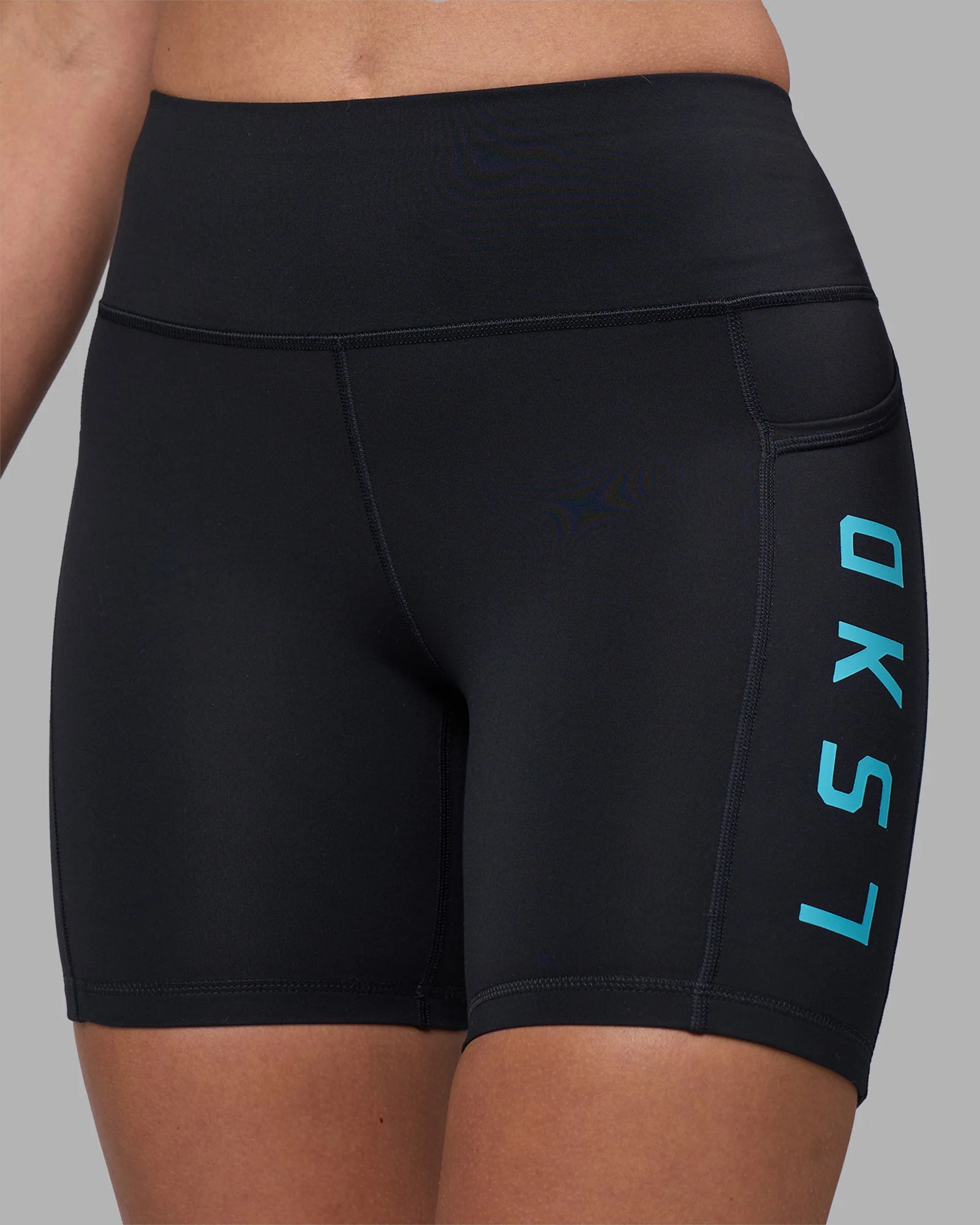 Rep Ultra High-Rise 6" Short Pockets - Black-Blue Atoll - Image 6
