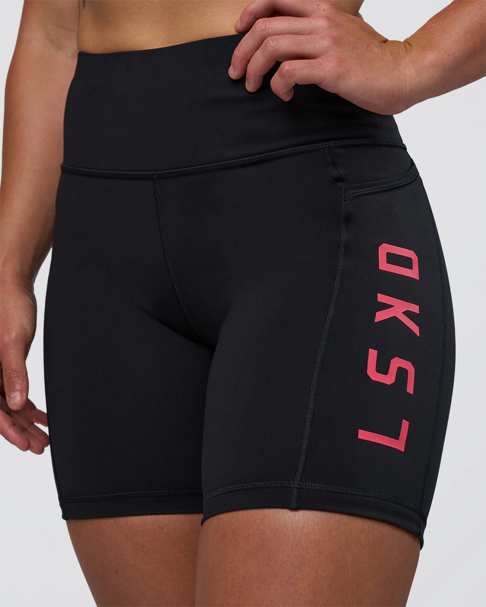 Rep Ultra High-Rise 6" Short Pockets - Black-Bright Raspberry - Image 8