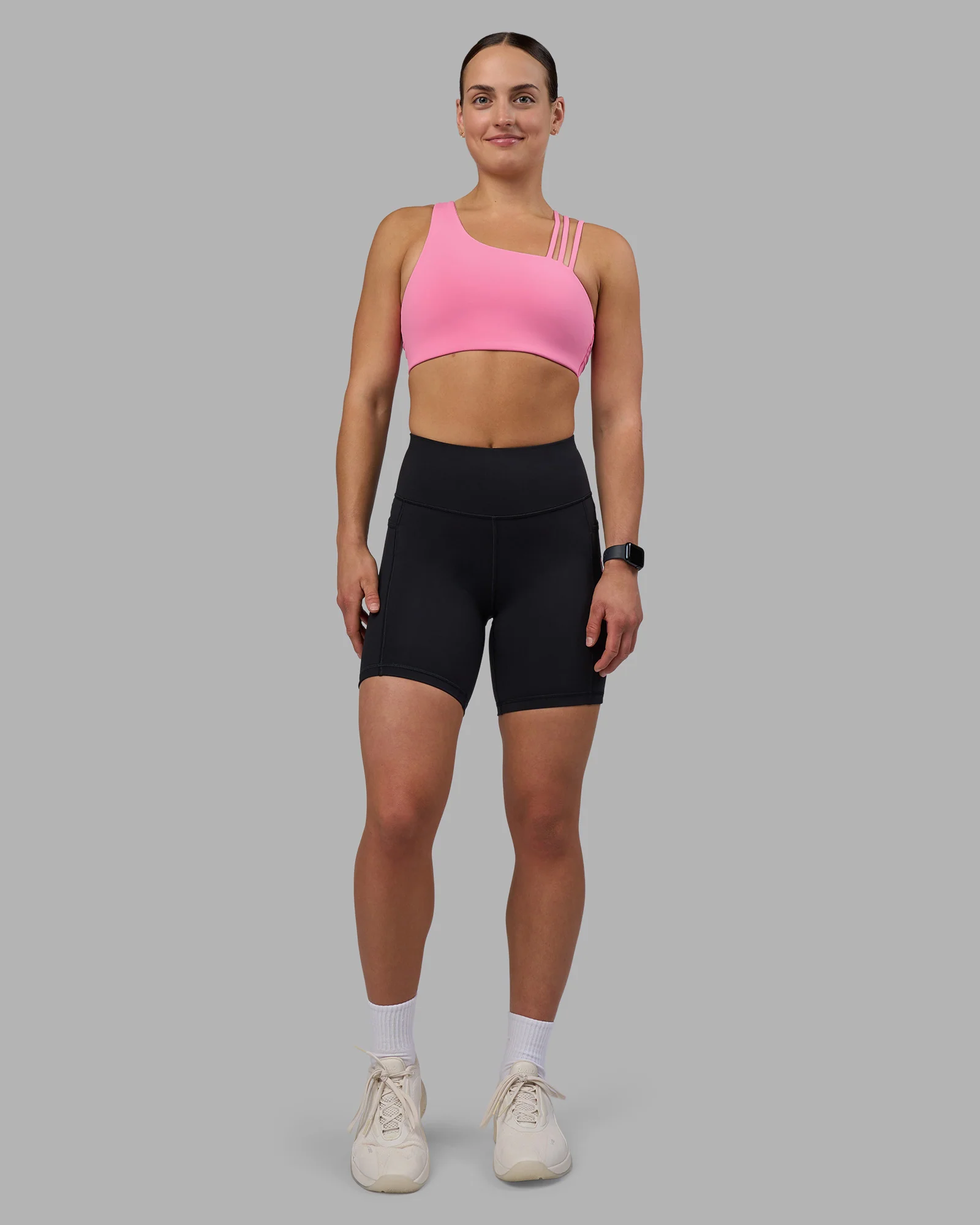 Rep Ultra High-Rise 6" Short Pockets - Black-Candy Pink - Image 7