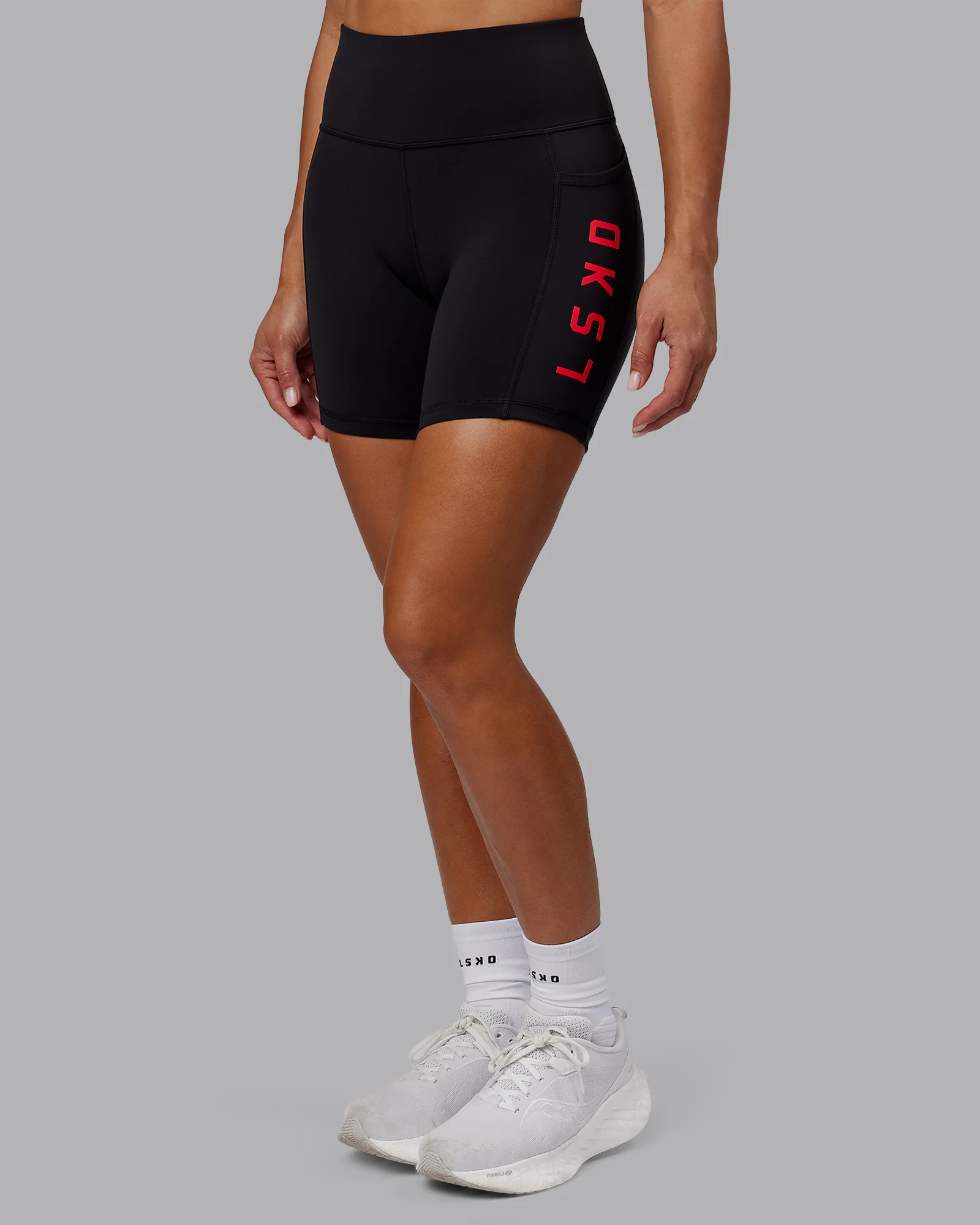 Rep Ultra High-Rise 6" Short Pockets - Black-Scarlet - Image 3
