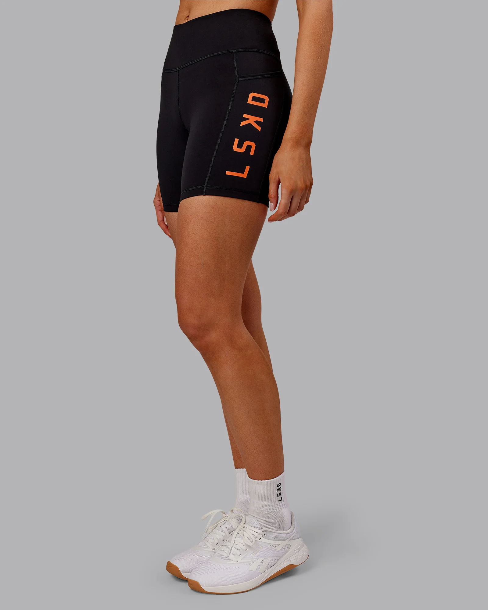 Rep Ultra High-Rise 6" Short Pockets - Black-Ultra Orange - Image 3