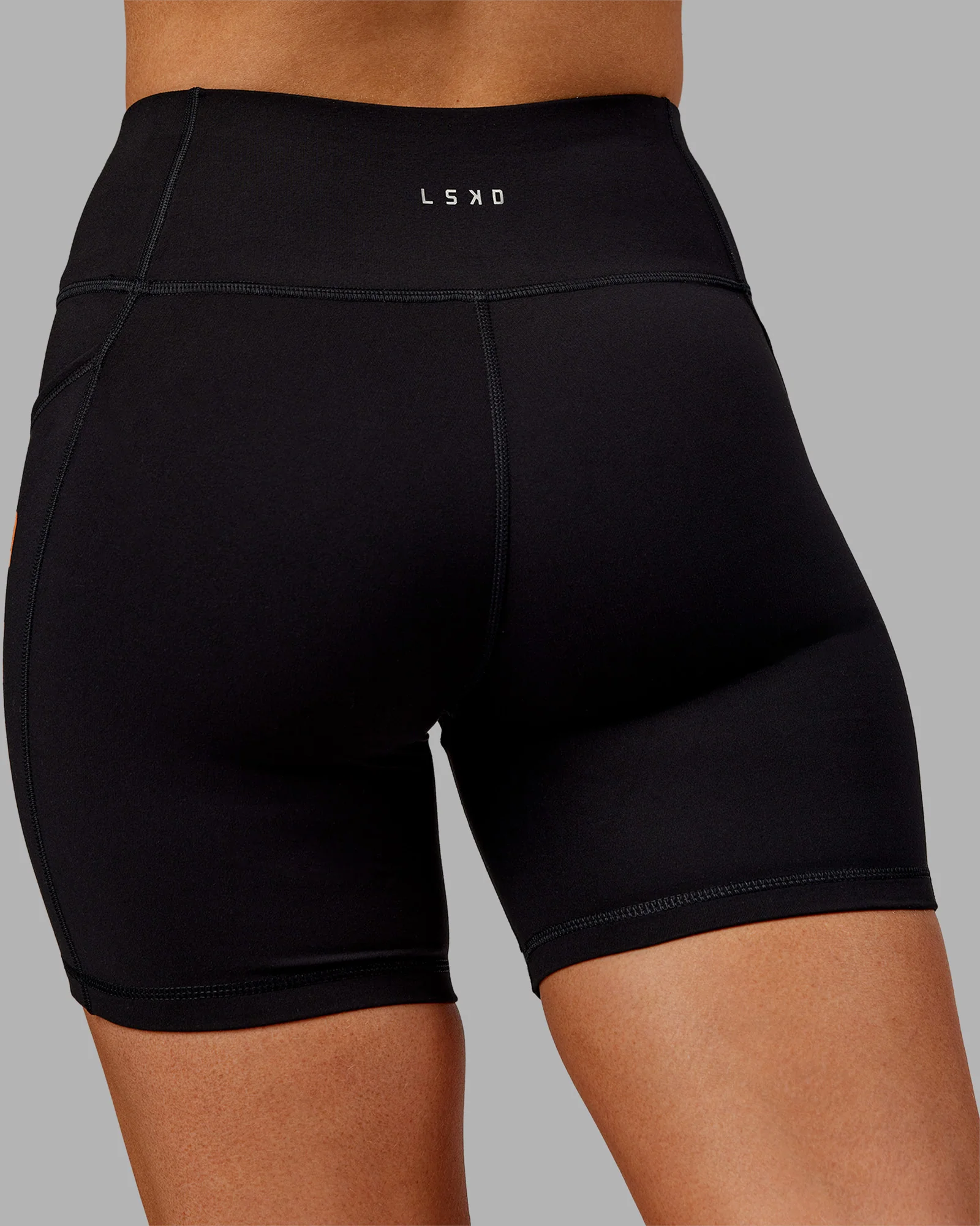 Rep Ultra High-Rise 6" Short Pockets - Black-Ultra Orange - Image 8