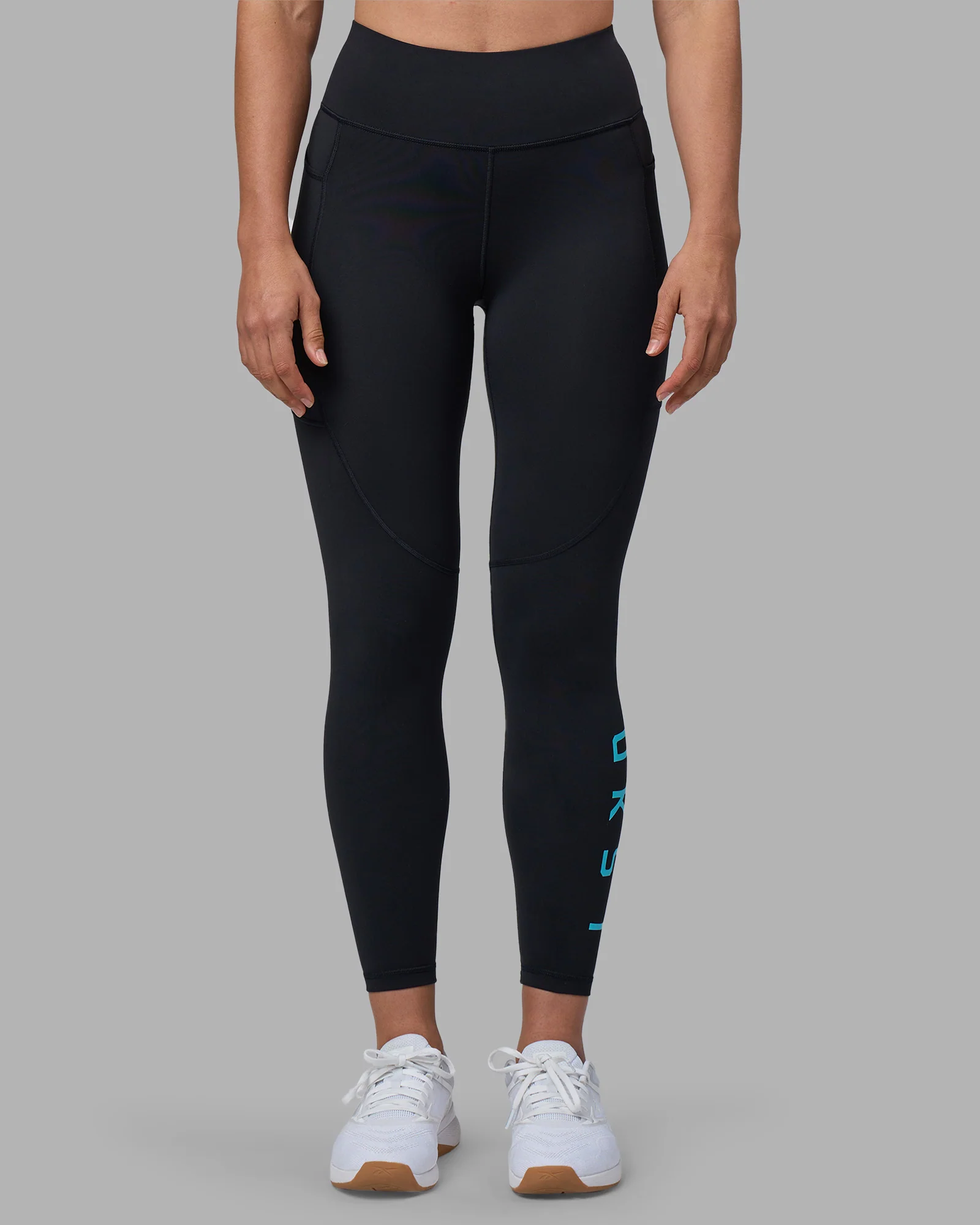 Rep Ultra High-Rise 7/8 Legging Pockets - Black-Blue Atoll - Image 7