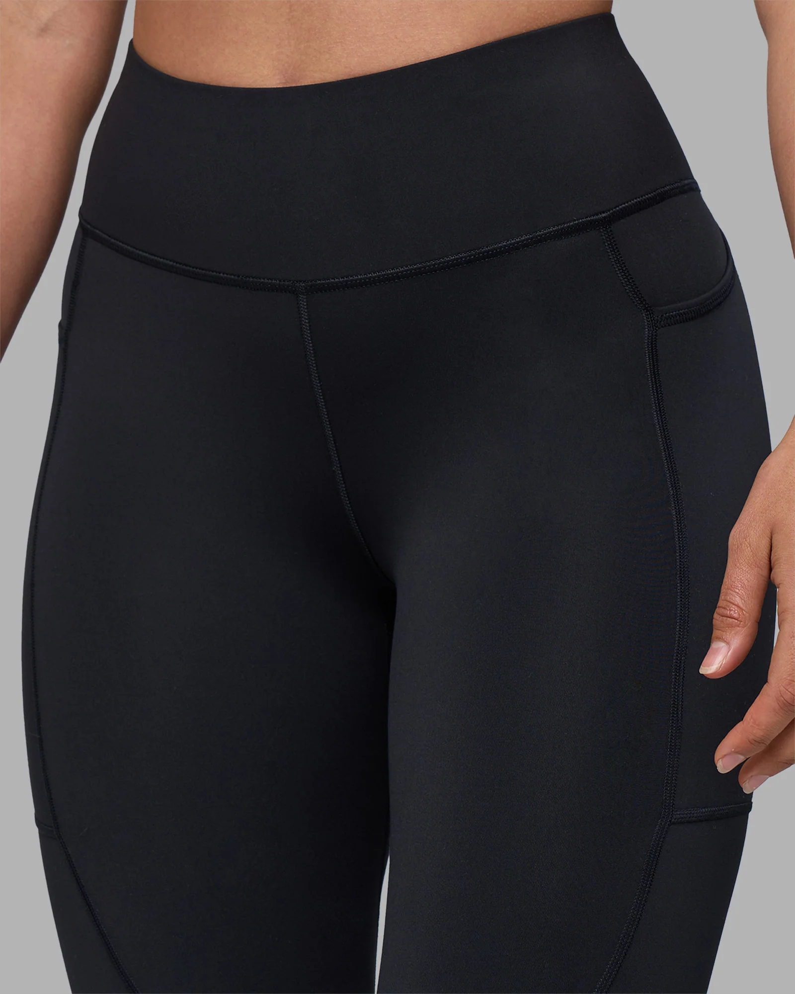 Rep Ultra High-Rise 7/8 Legging Pockets - Black-Blue Atoll - Image 8