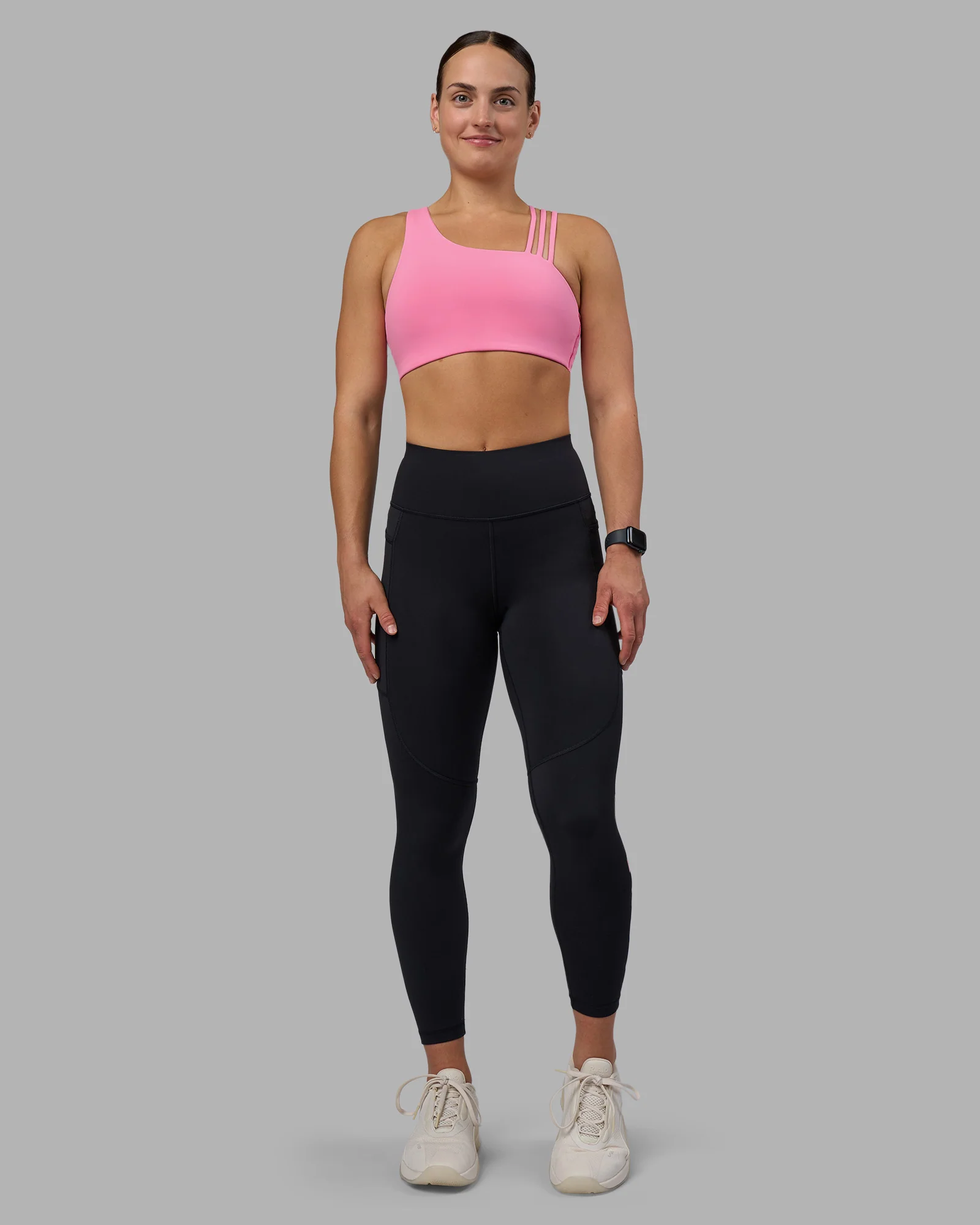 Rep Ultra High-Rise 7/8 Legging Pockets - Black-Candy Pink - Image 5