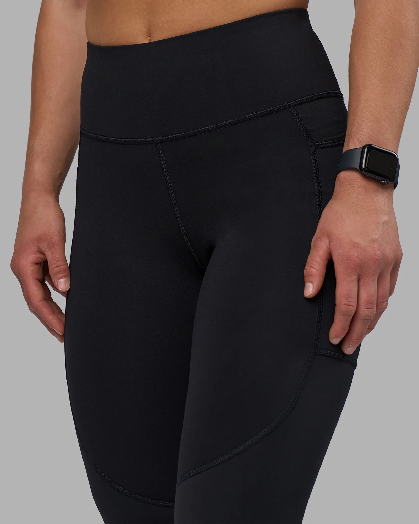 Rep Ultra High-Rise 7/8 Legging Pockets - Black-Candy Pink - Image 6