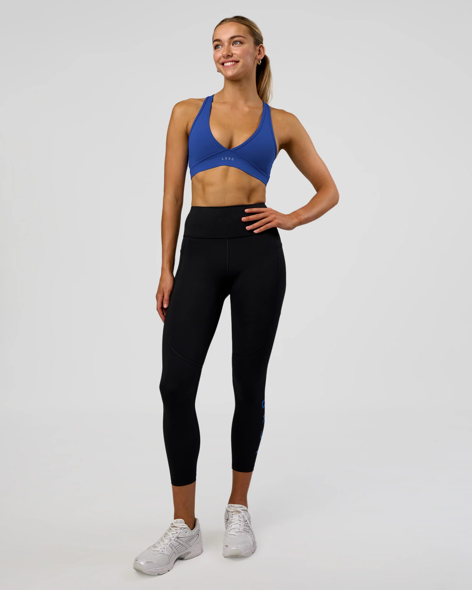 Rep Ultra High-Rise 7/8 Legging Pockets - Black-Electric Indigo - Image 2