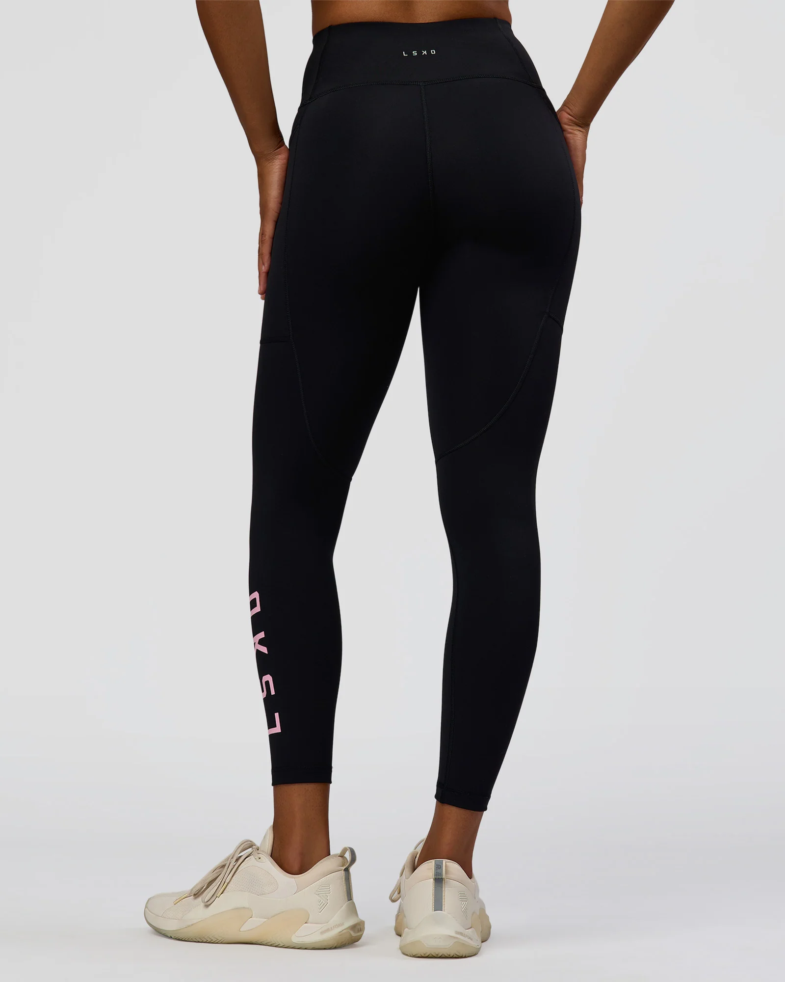 Rep Ultra High-Rise 7/8 Legging Pockets - Black-Marshmallow - Image 4
