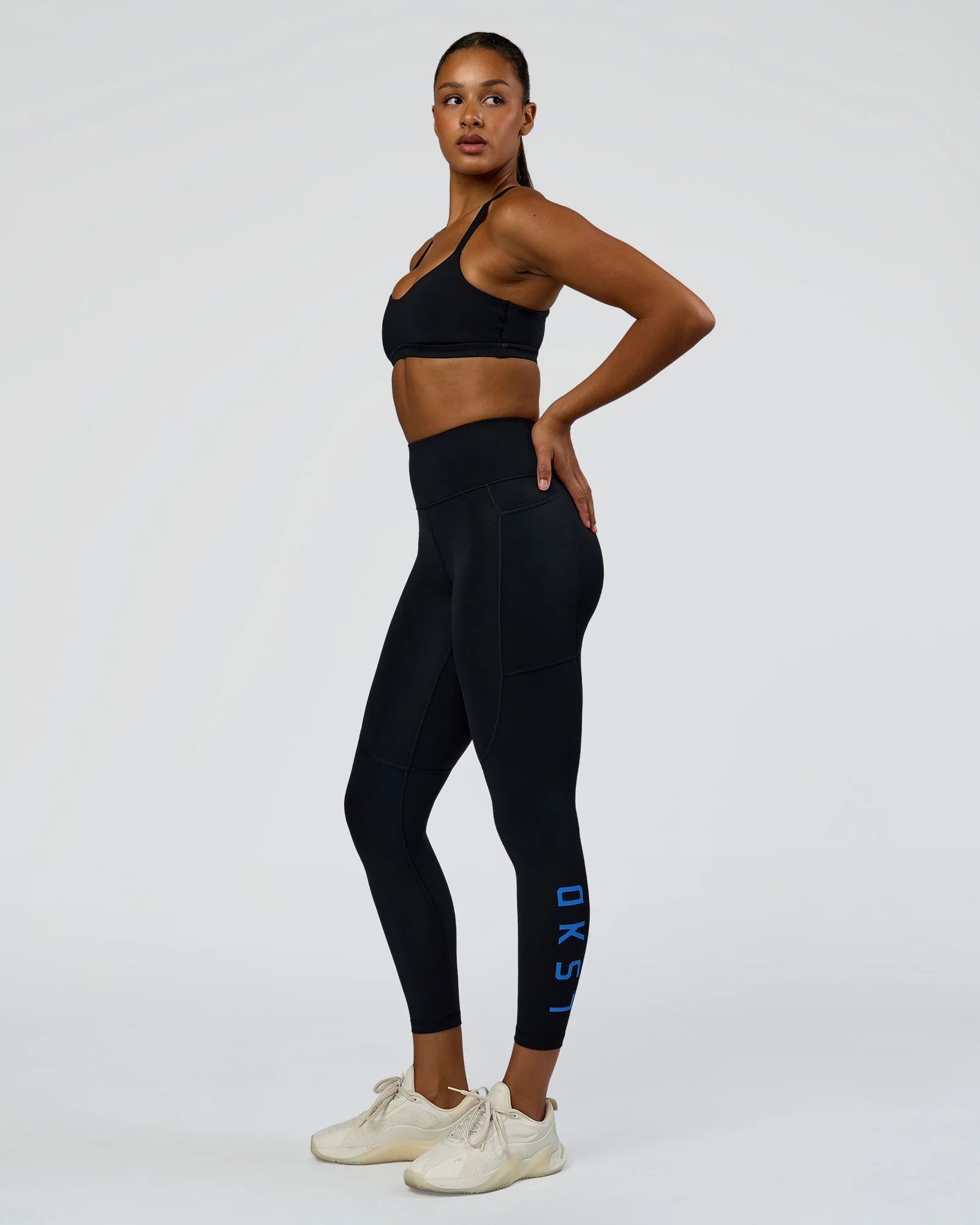 Rep Ultra High-Rise 7/8 Legging Pockets - Black-Palace Blue - Image 5