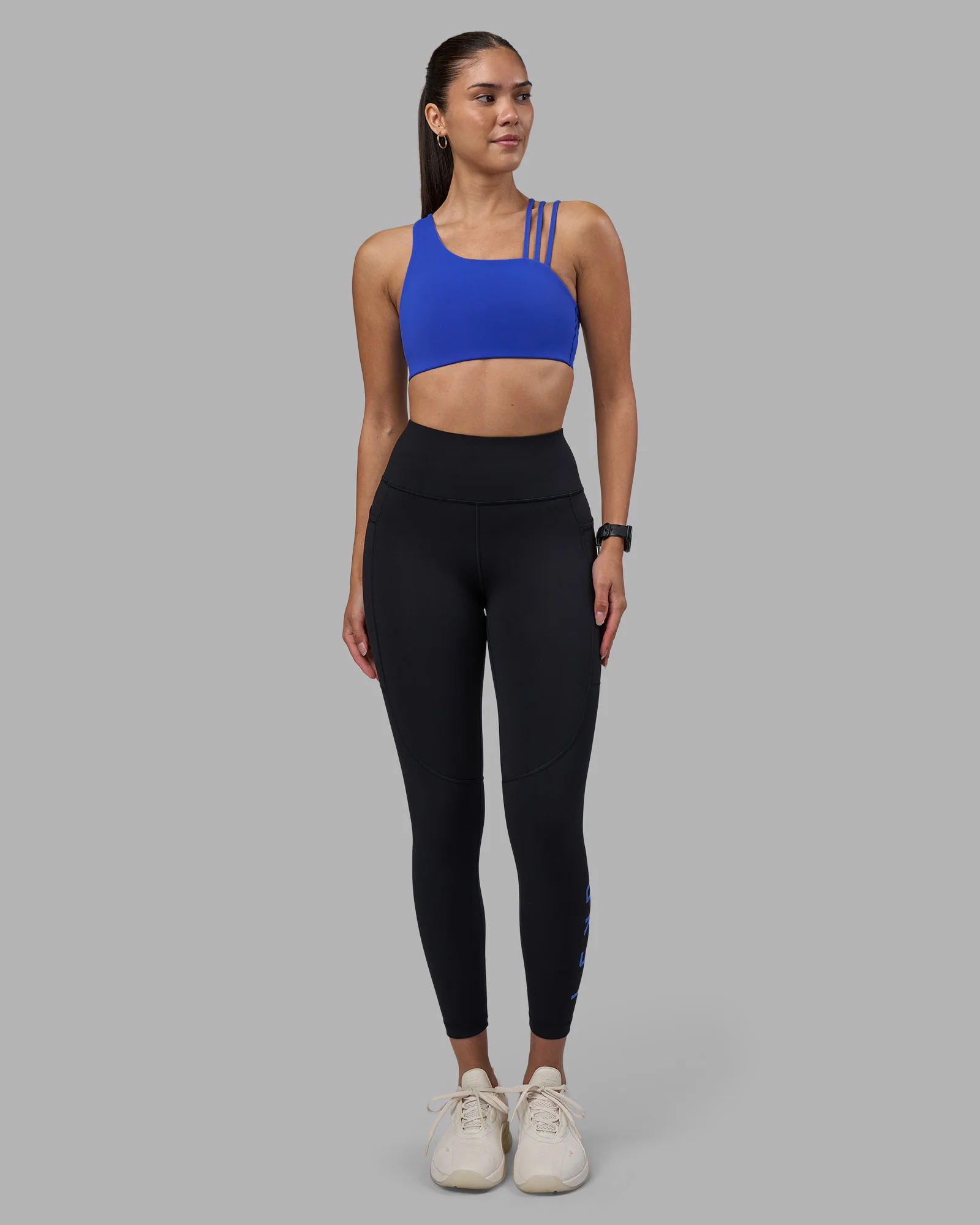 Rep Ultra High-Rise 7/8 Legging Pockets - Black-Power Cobalt - Image 2