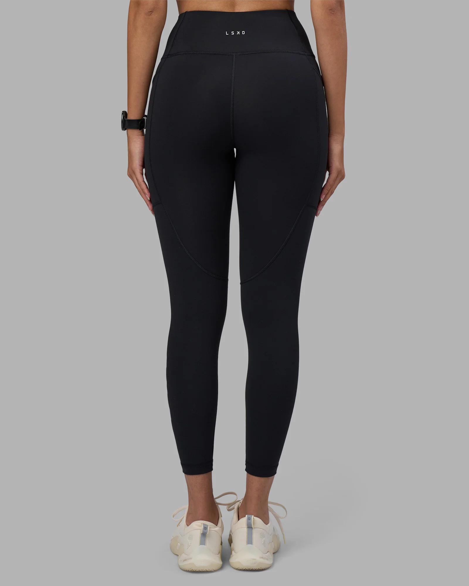 Rep Ultra High-Rise 7/8 Legging Pockets - Black-Power Cobalt - Image 4