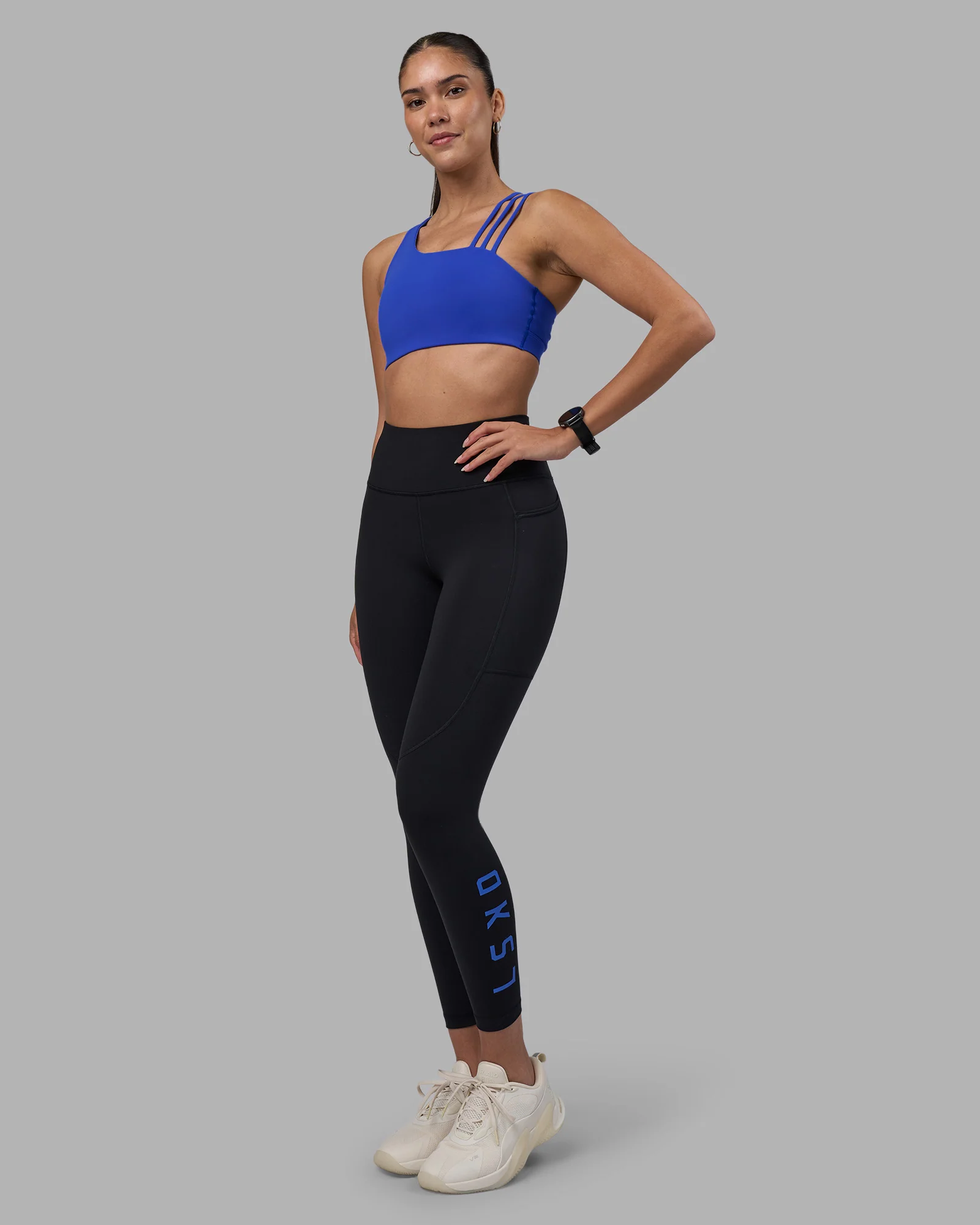 Rep Ultra High-Rise 7/8 Legging Pockets - Black-Power Cobalt - Image 5