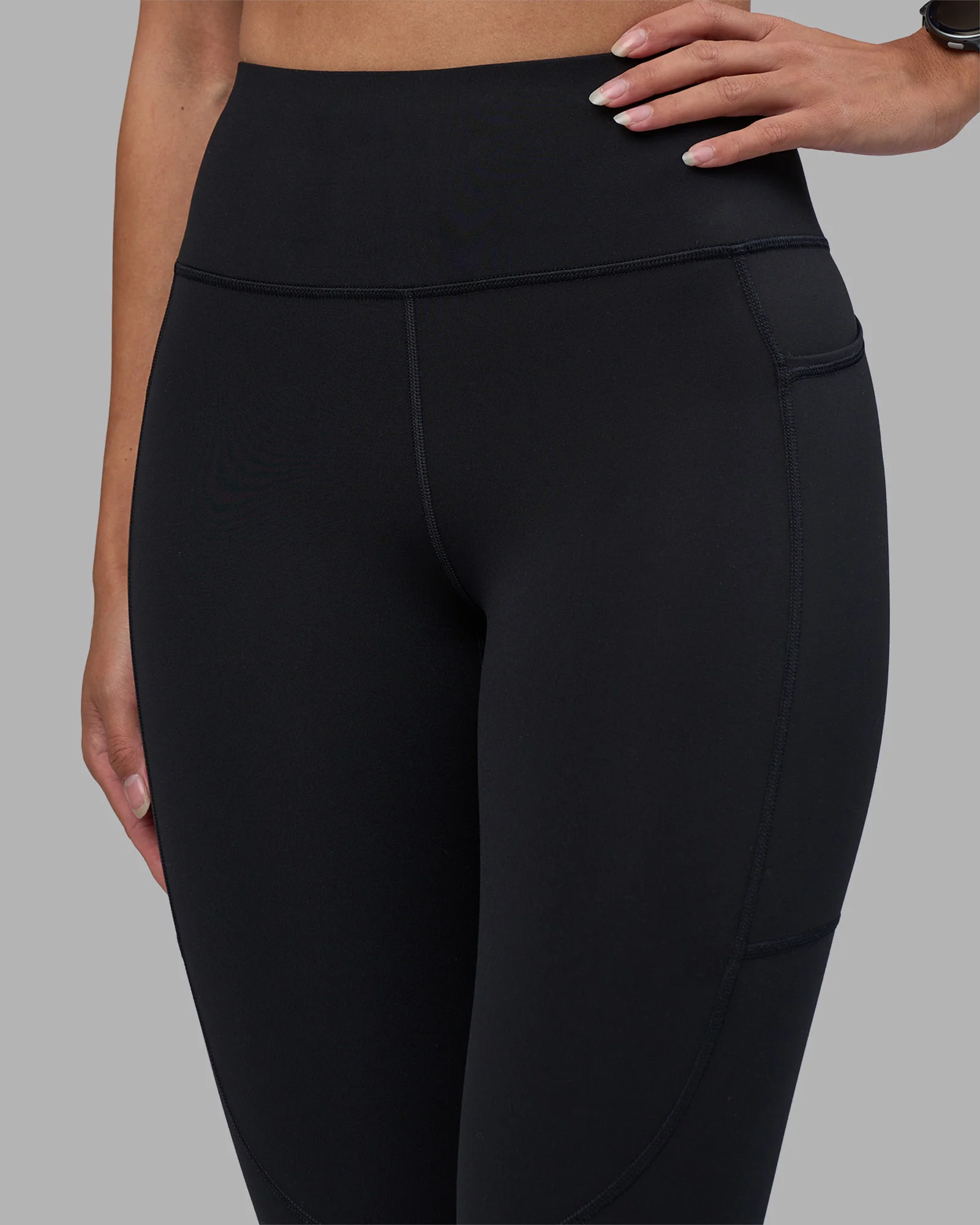 Rep Ultra High-Rise 7/8 Legging Pockets - Black-Power Cobalt - Image 7
