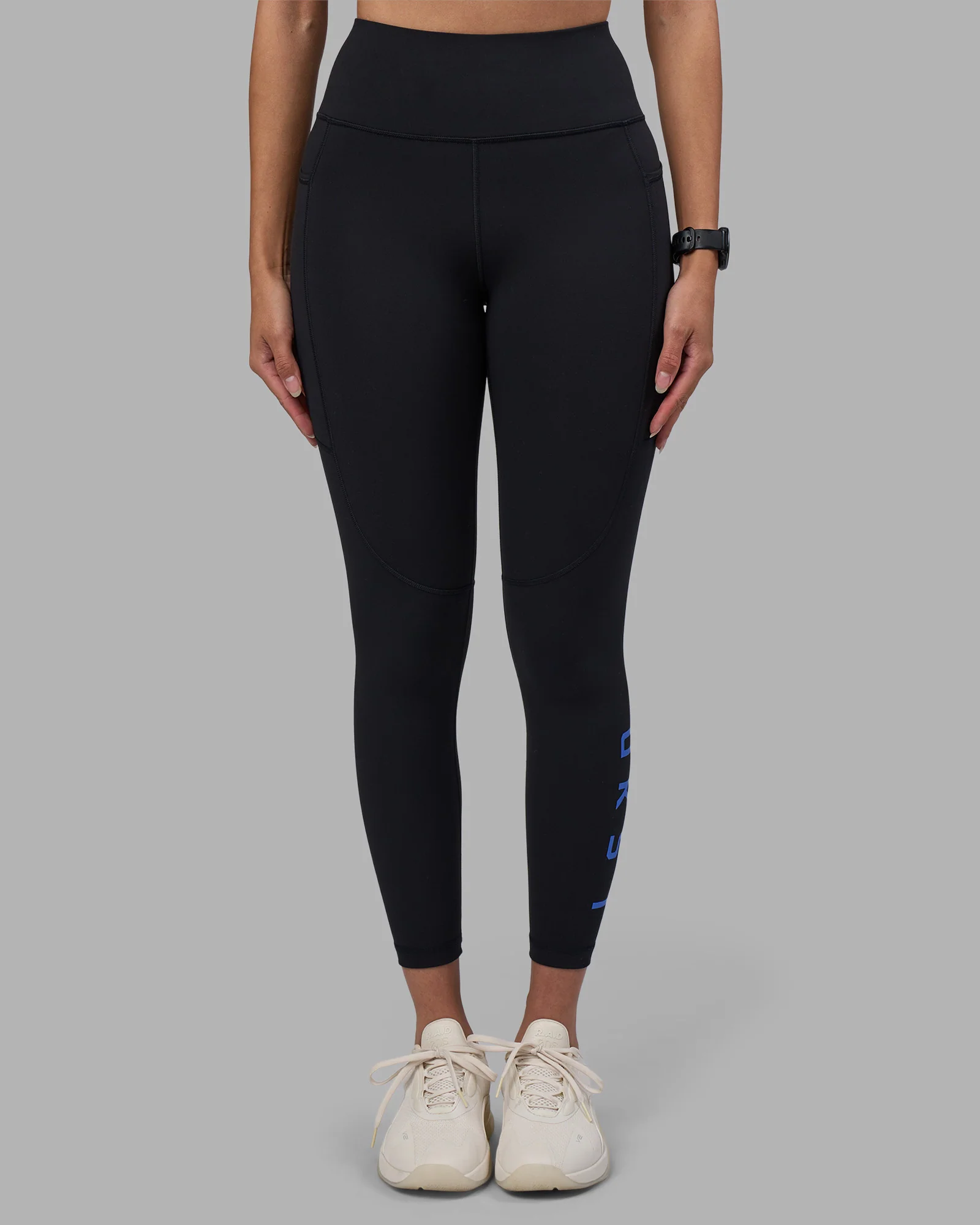 Rep Ultra High-Rise 7/8 Legging Pockets - Black-Power Cobalt - Image 8