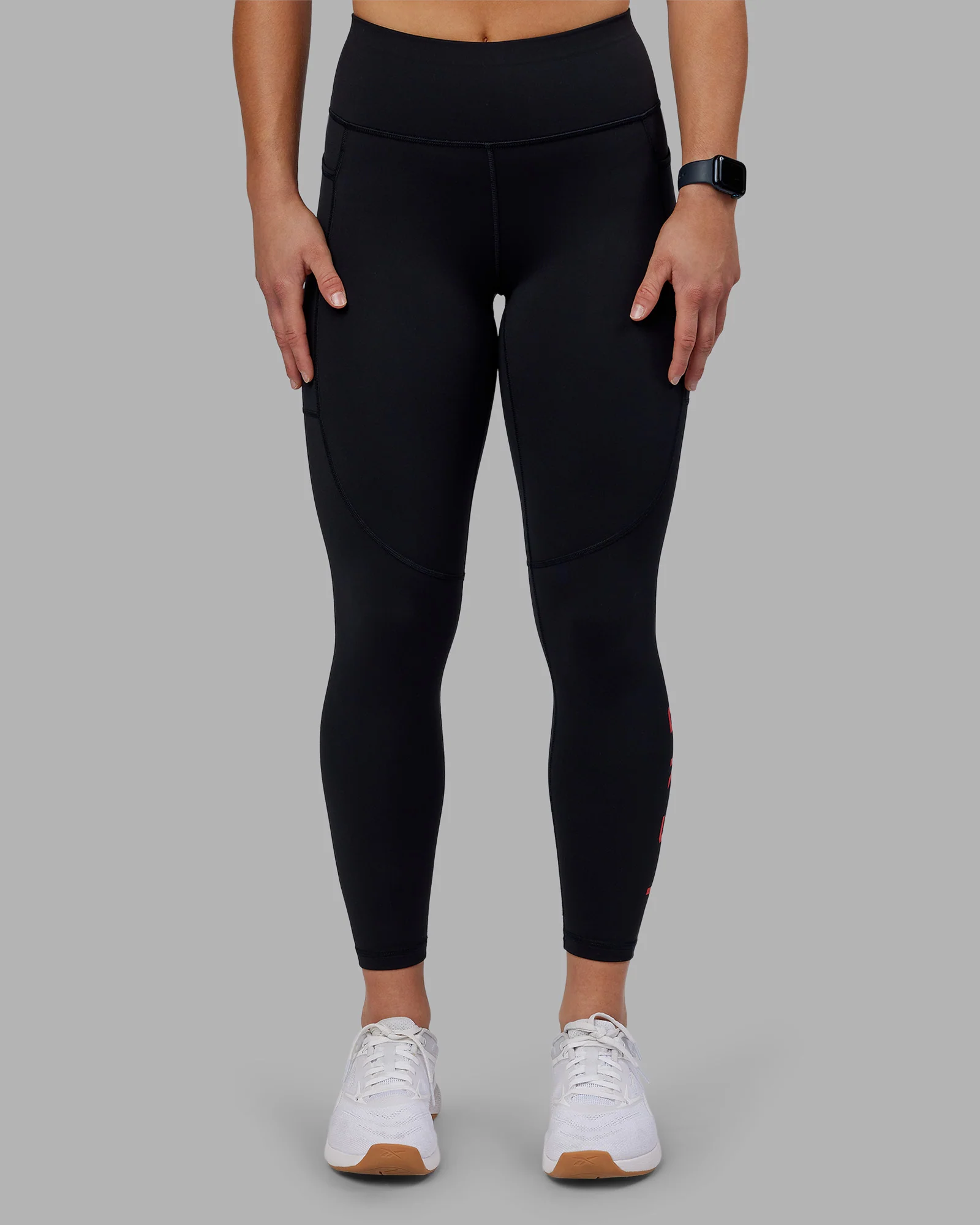 Rep Ultra High-Rise 7/8 Legging Pockets - Black-Scarlet - Image 7