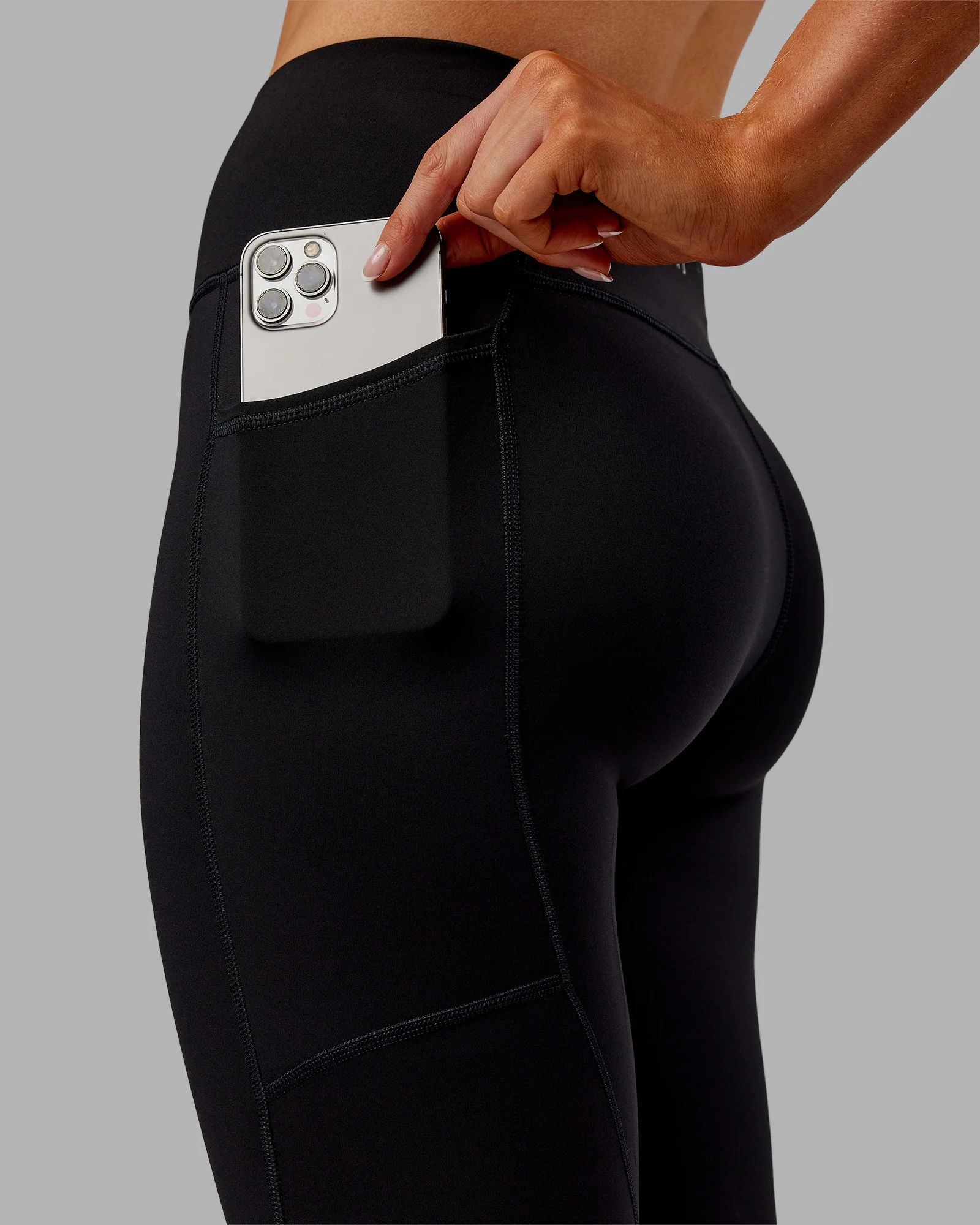 Rep Ultra High-Rise 7/8 Legging Pockets - Black-Ultra Orange - Image 6