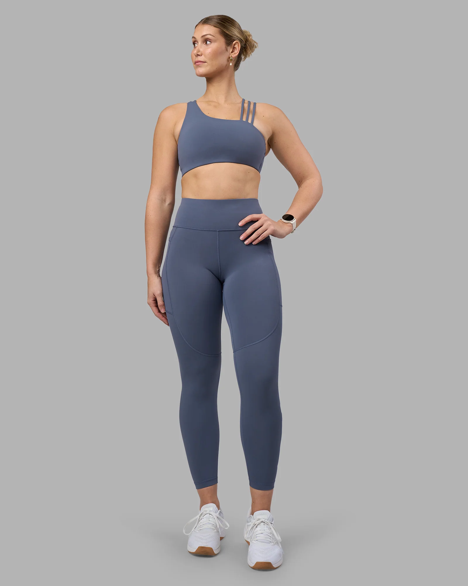 Rep Ultra High-Rise 7/8 Legging Pockets - Night Shadow-White - Image 2