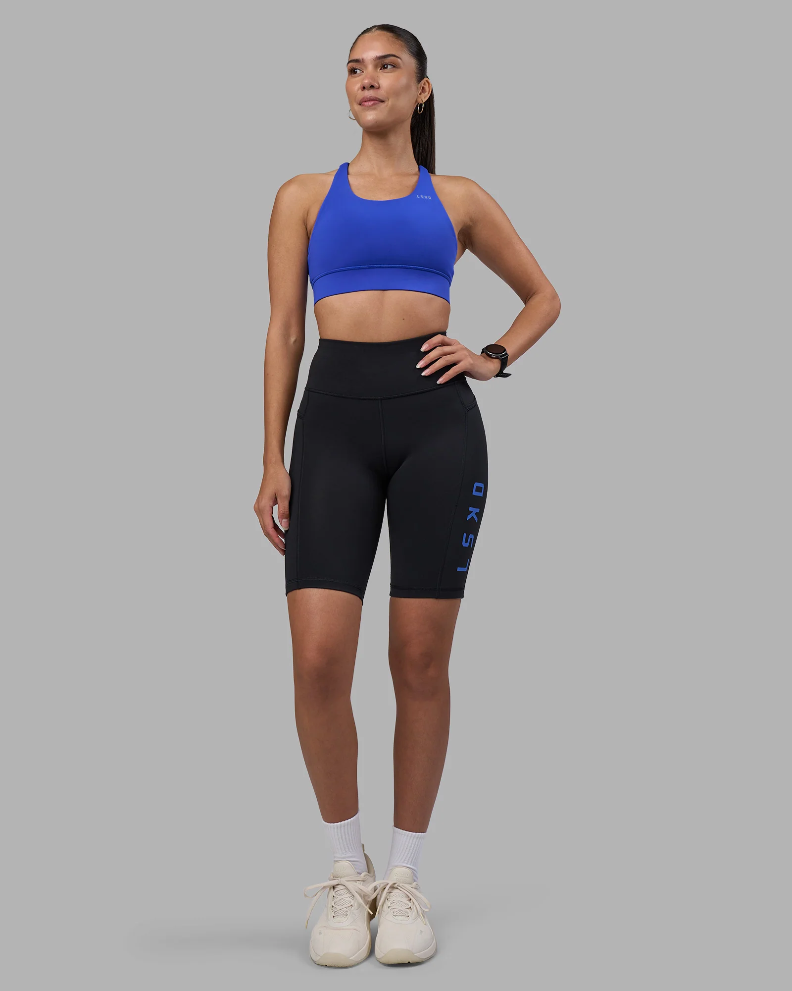 Rep Ultra High-Rise 9" Short Pockets - Black-Power Cobalt - Image 2