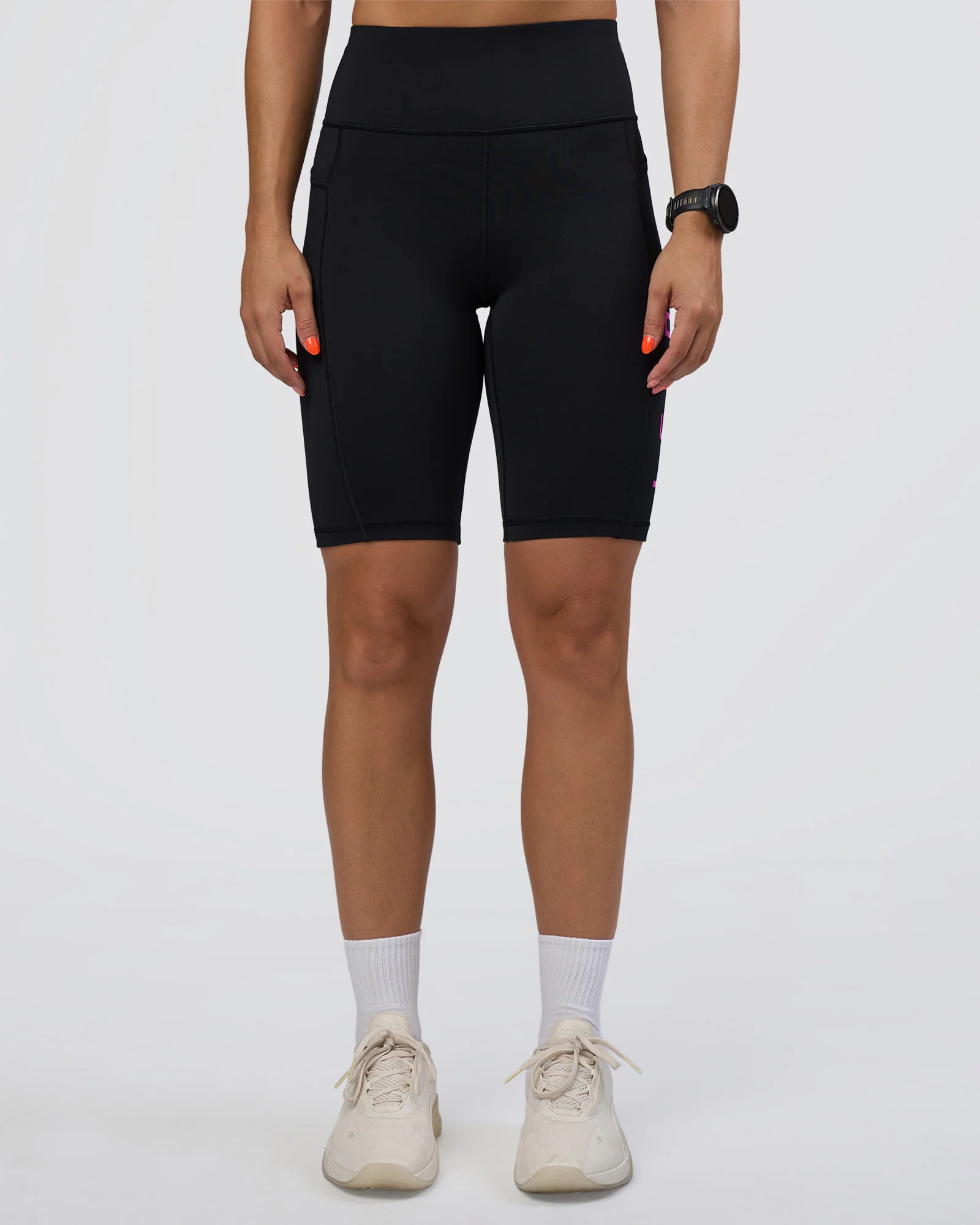 Rep Ultra High-Rise 9" Short Pockets - Black-Ultra Fuchsia - Image 7