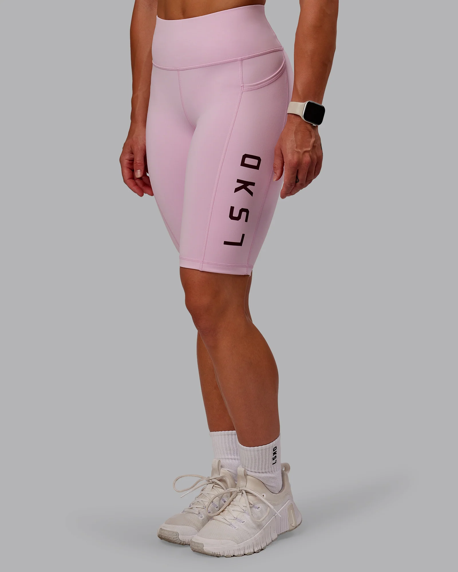 Rep Ultra High-Rise 9" Short Pockets - Marshmallow-Cherry Lacquer - Image 2