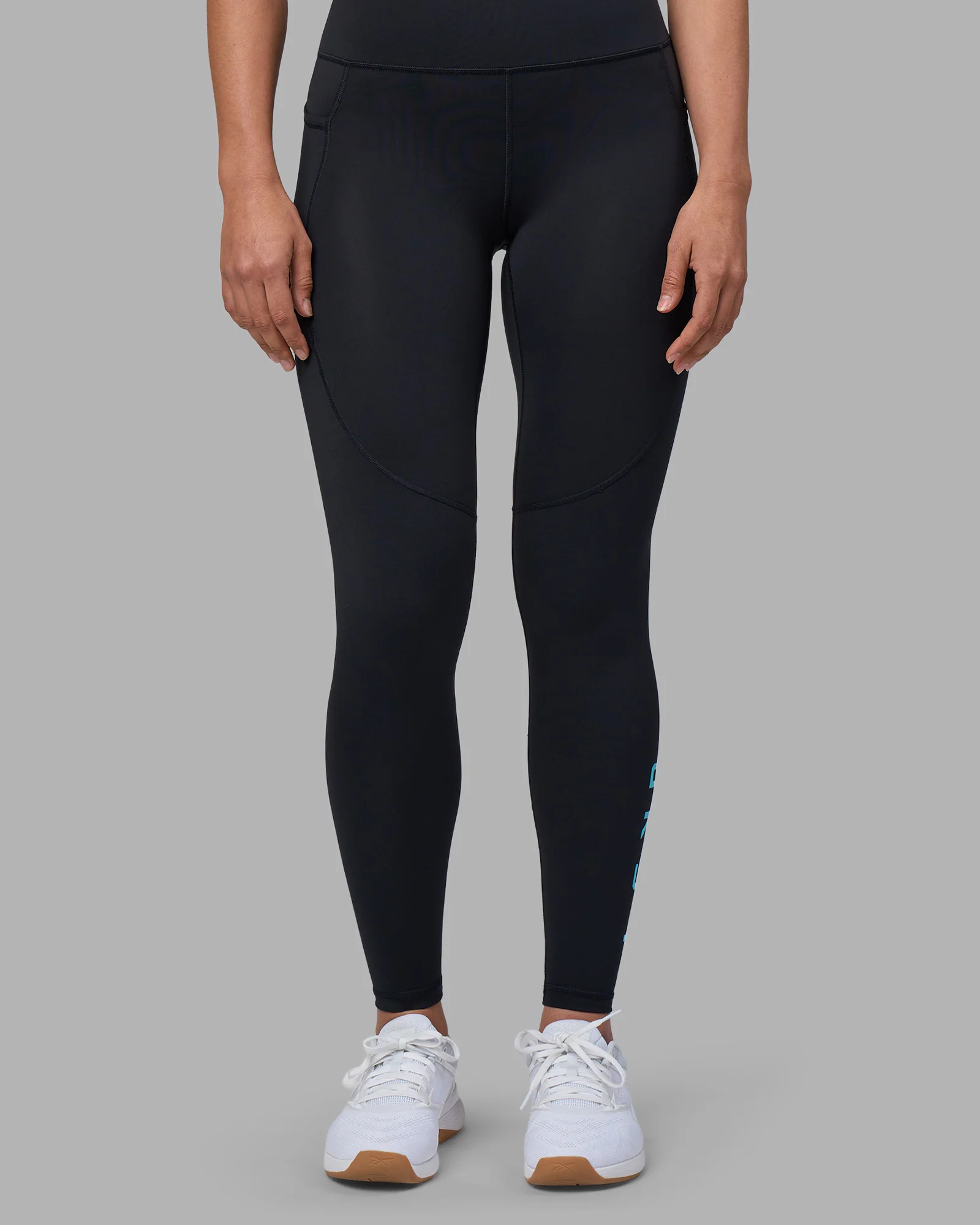 Rep Ultra High-Rise Full Length Legging Pockets - Black-Blue Atoll - Image 7