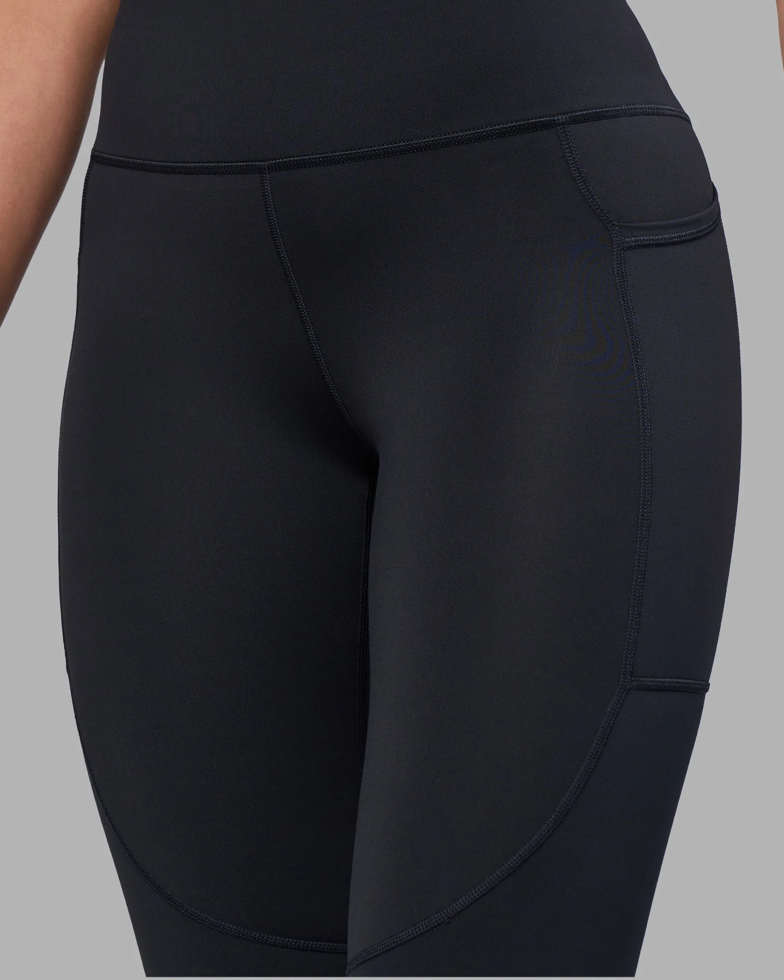 Rep Ultra High-Rise Full Length Legging Pockets - Black-Blue Atoll - Image 8