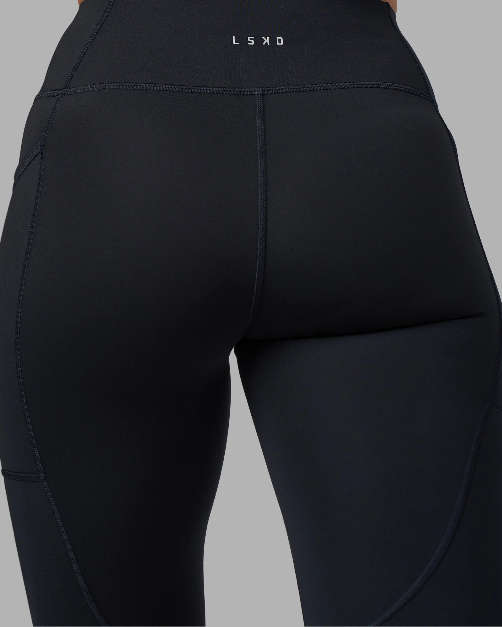 Rep Ultra High-Rise Full Length Legging Pockets - Black-Blue Atoll - Image 9