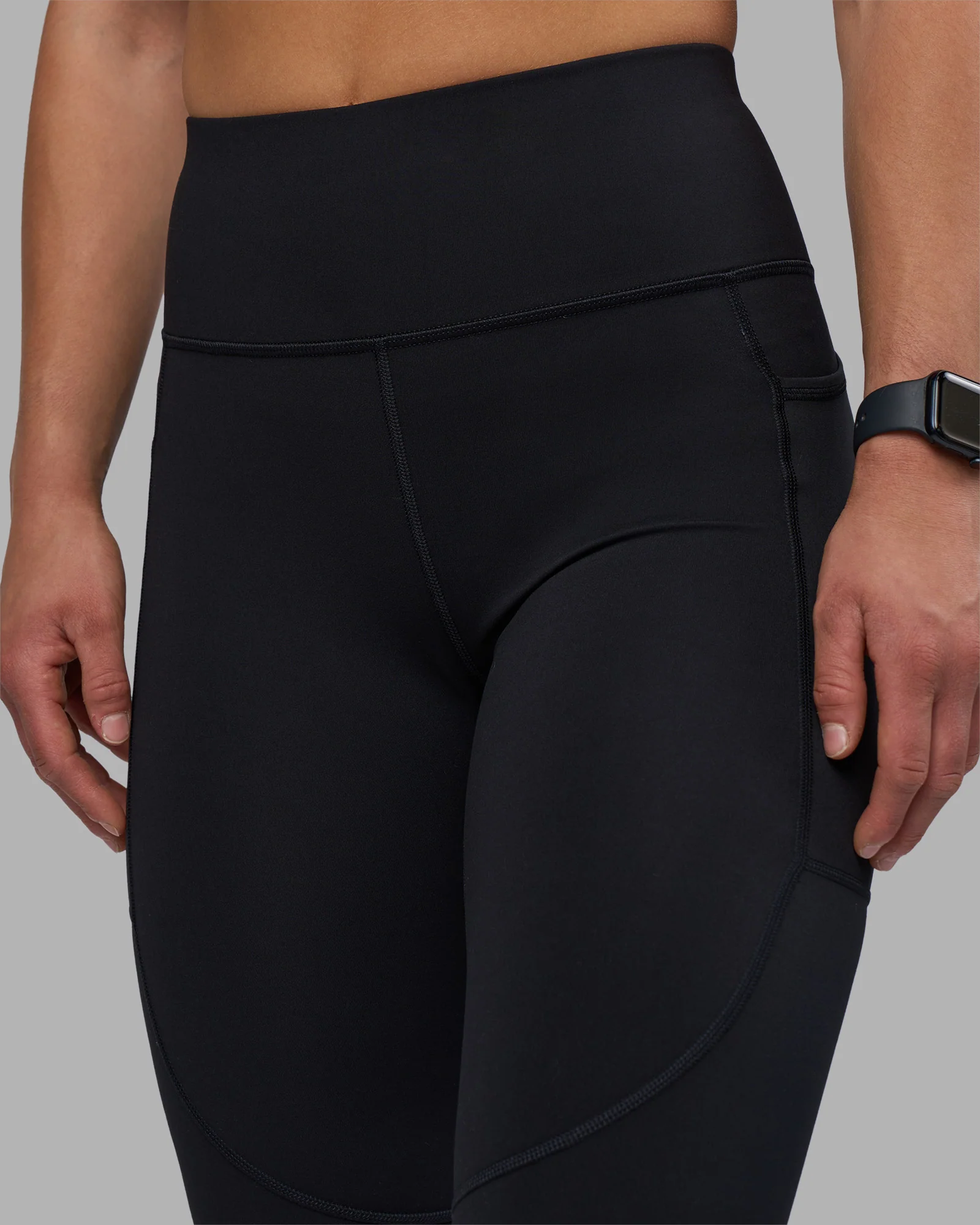 Rep Ultra High-Rise Full Length Legging Pockets - Black-Candy Pink - Image 5