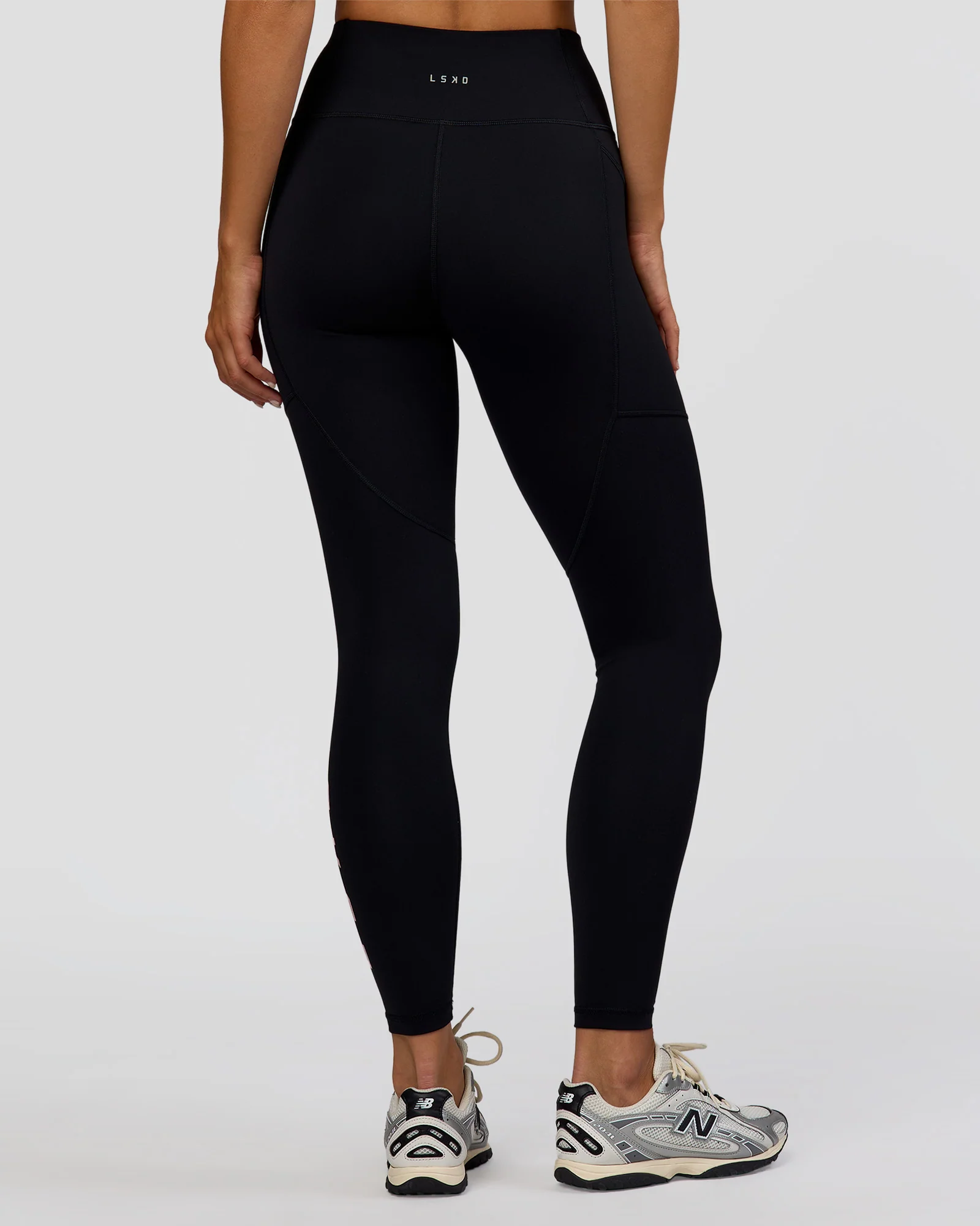Rep Ultra High-Rise Full Length Legging Pockets - Black-Marshmallow - Image 5