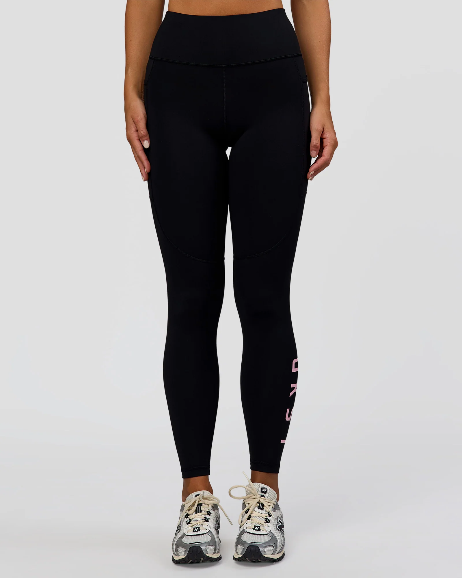 Rep Ultra High-Rise Full Length Legging Pockets - Black-Marshmallow - Image 8