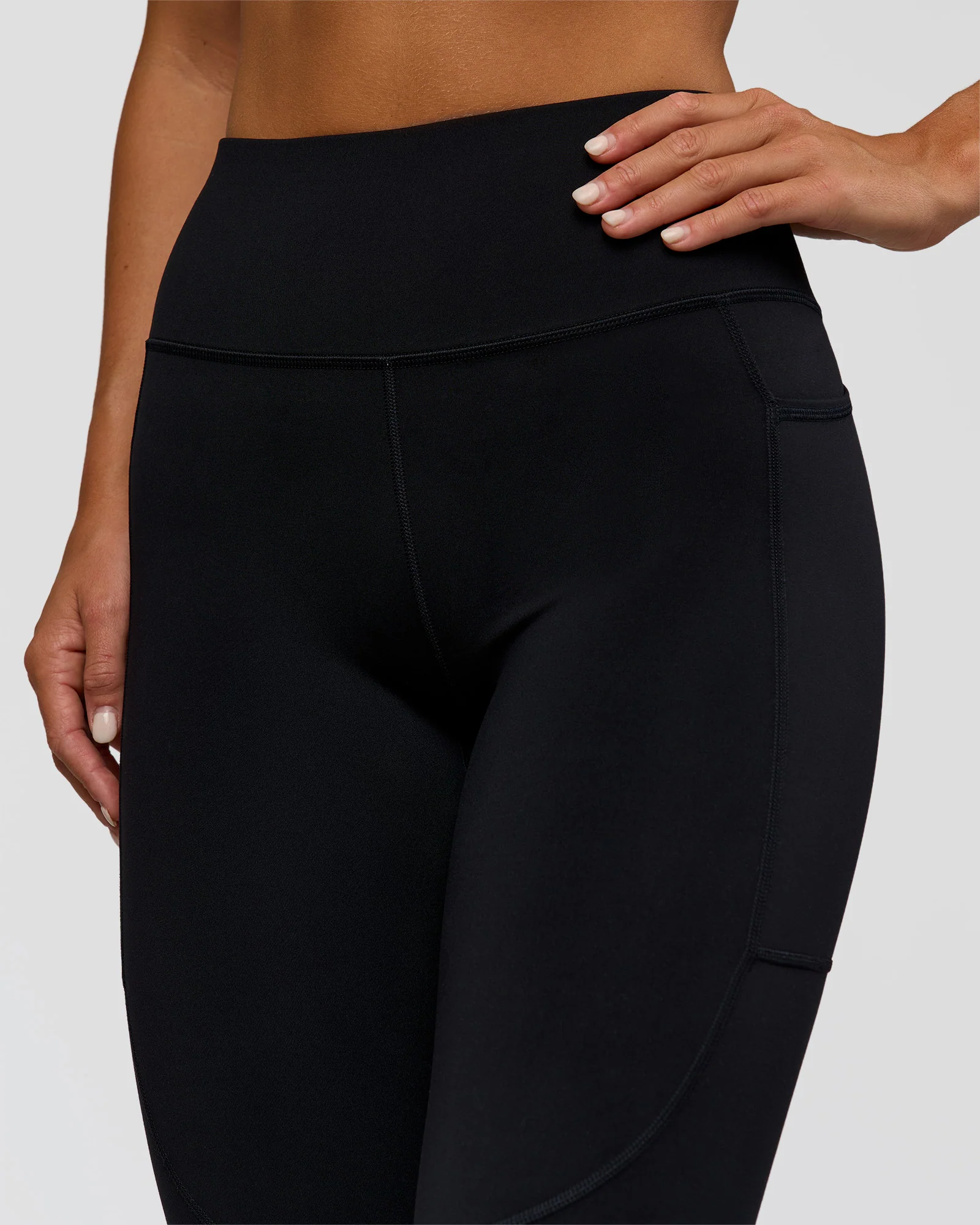 Rep Ultra High-Rise Full Length Legging Pockets - Black-Palace Blue - Image 10