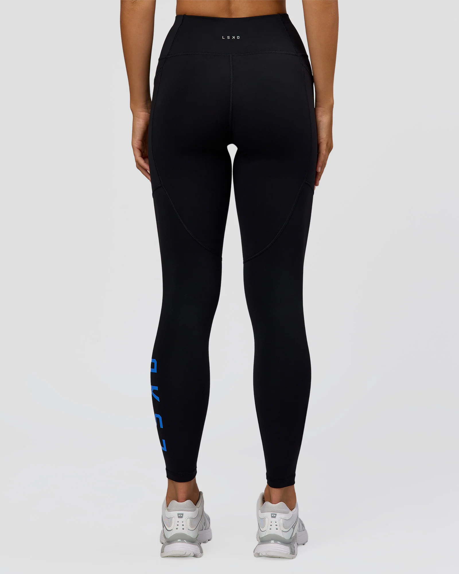 Rep Ultra High-Rise Full Length Legging Pockets - Black-Palace Blue - Image 5