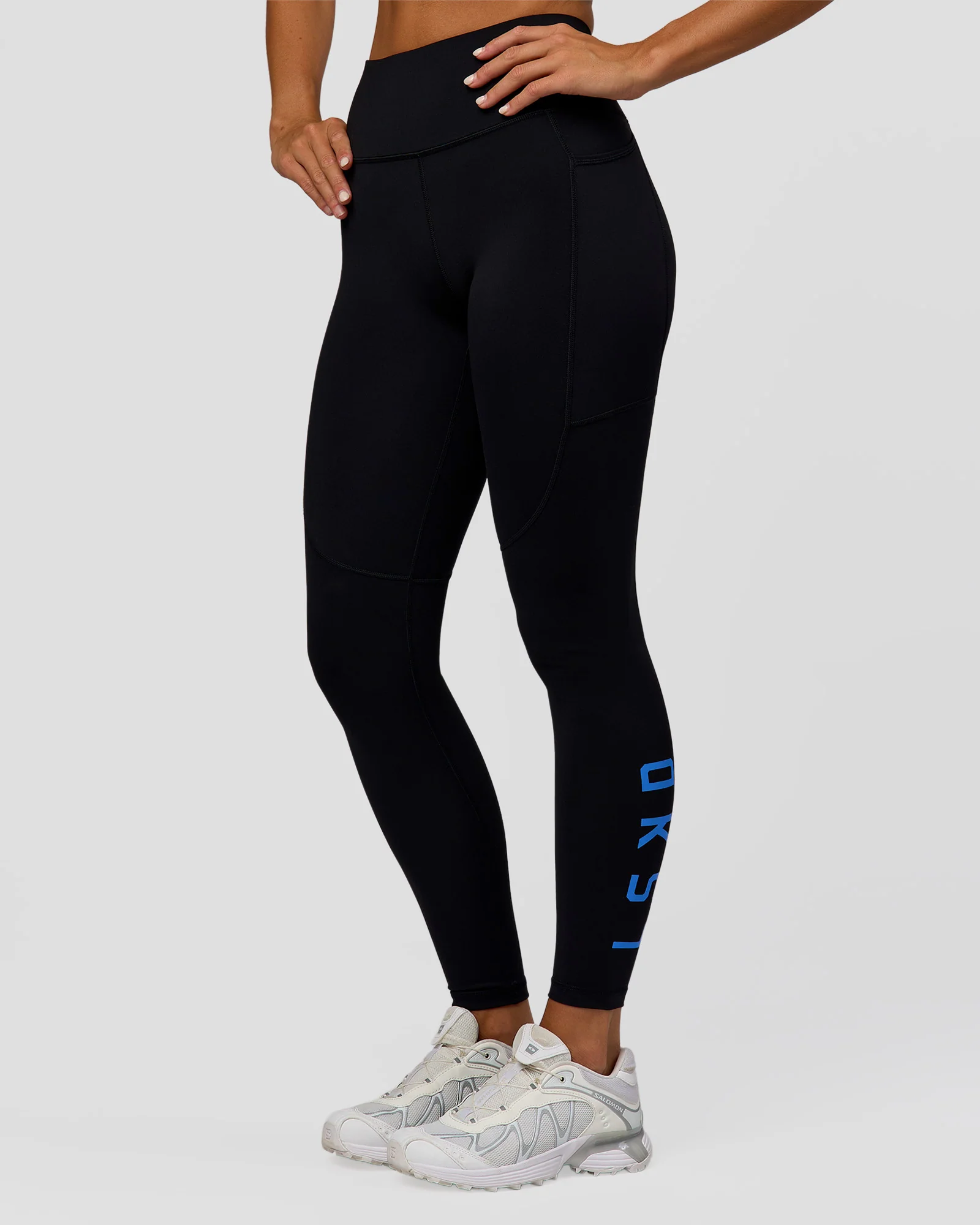 Rep Ultra High-Rise Full Length Legging Pockets - Black-Palace Blue - Image 9