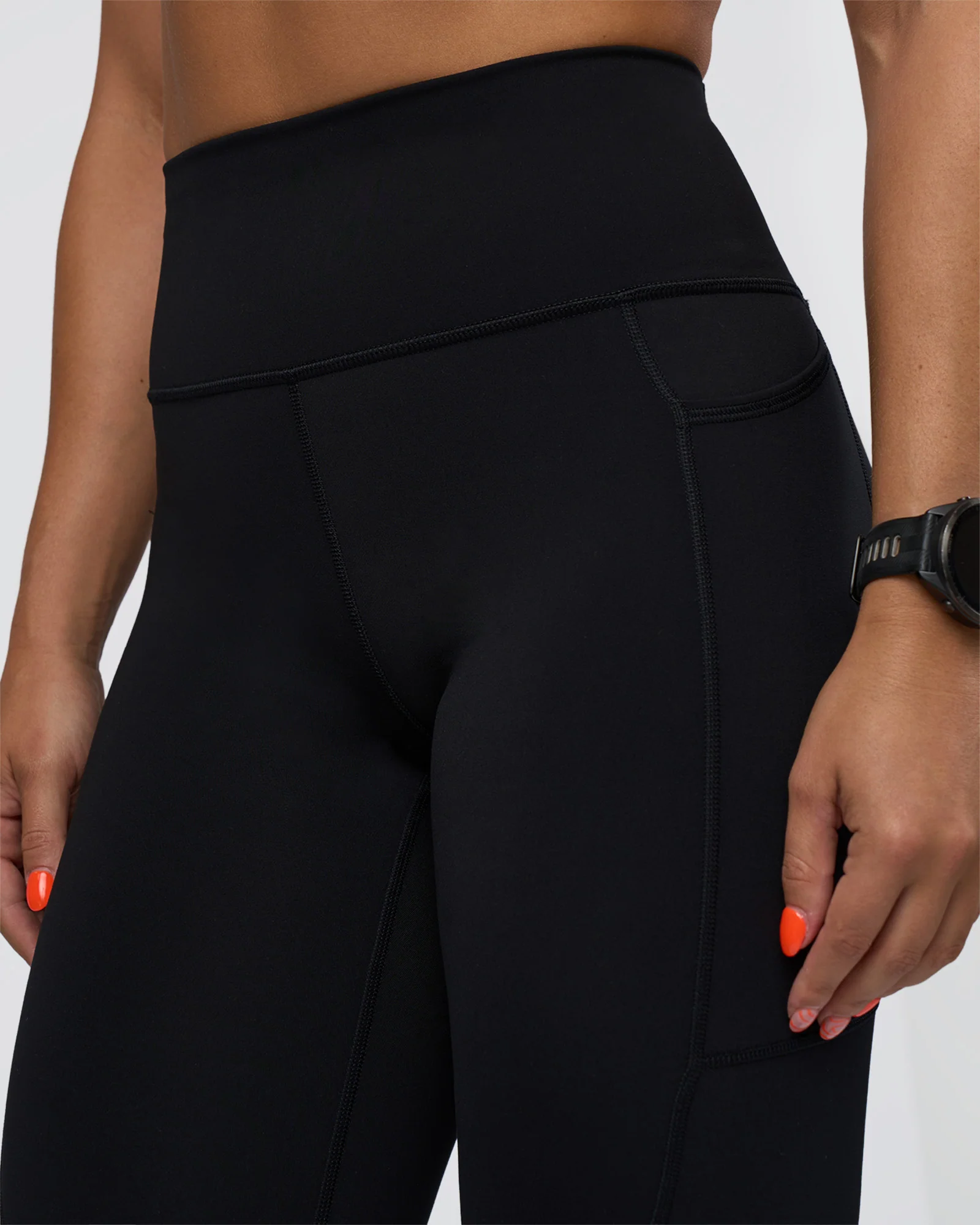 Rep Ultra High-Rise Full Length Legging Pockets - Black-Ultra Fuchsia - Image 7