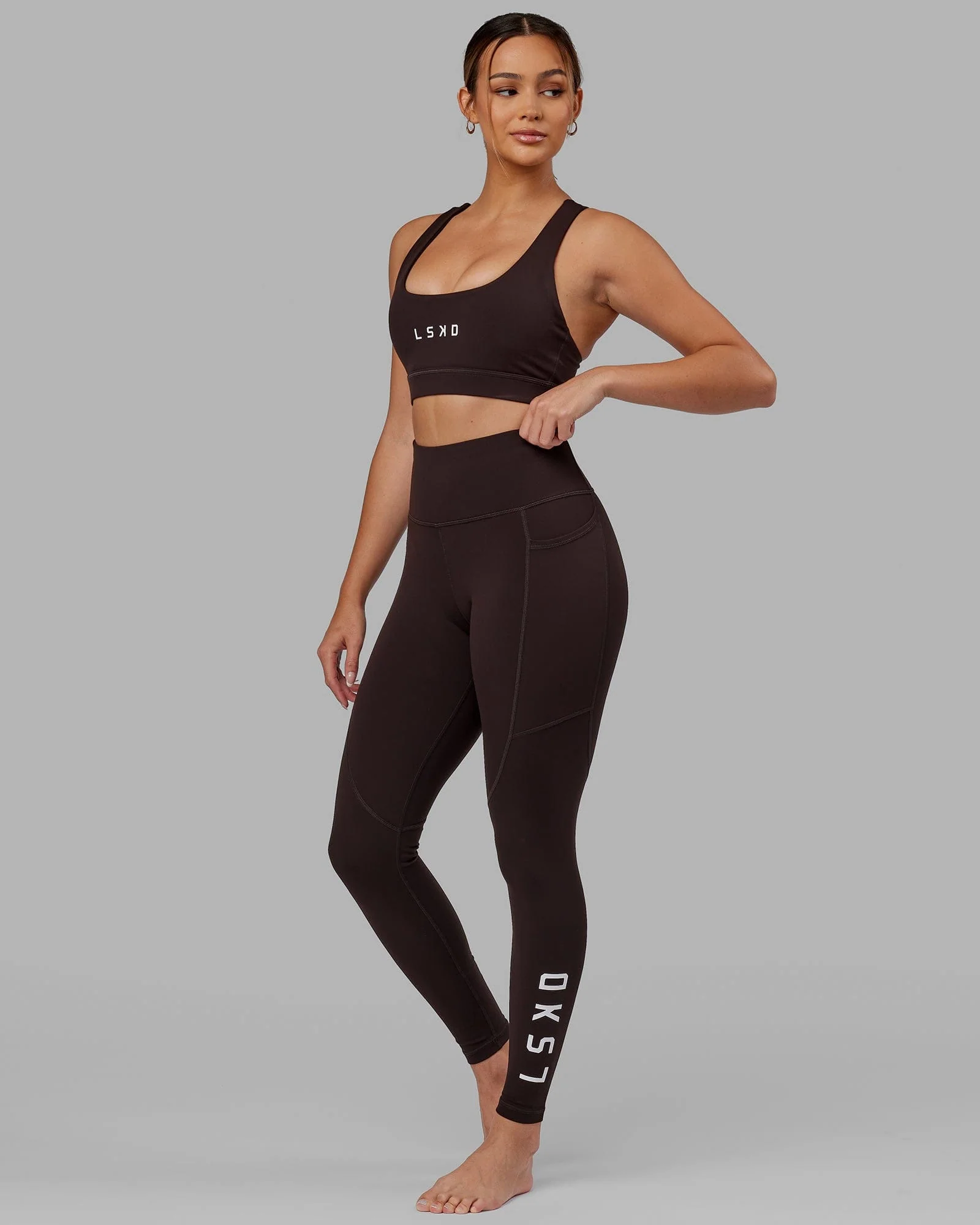 Rep Ultra High-Rise Full Length Legging Pockets - Dark Walnut - Image 9