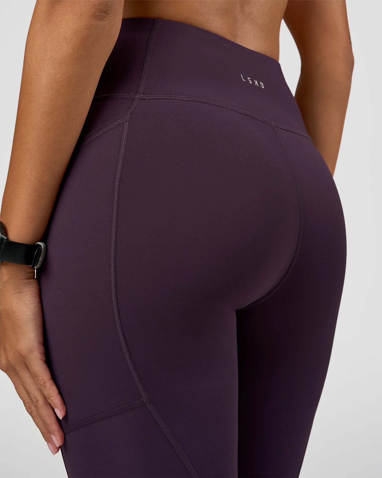 Rep Ultra High-Rise Full Length Legging Pockets - Midnight Plum-Marshmallow - Image 9