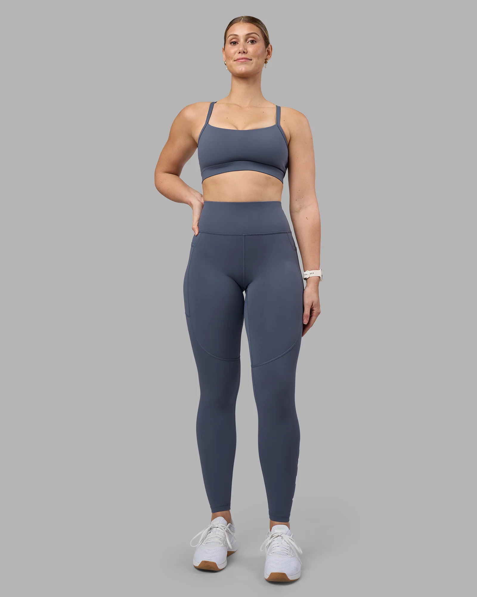 Rep Ultra High-Rise Full Length Legging Pockets - Night Shadow-White - Image 5
