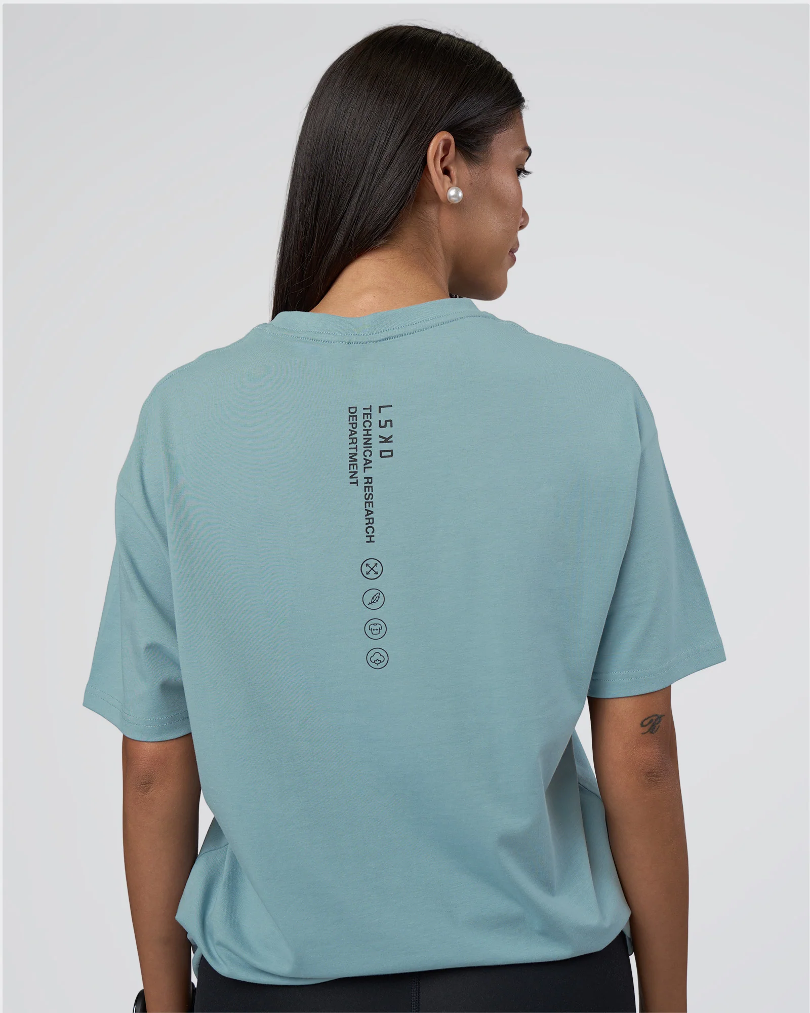 Research Department FLXCotton Oversized Tee - Smoke Blue - Image 5
