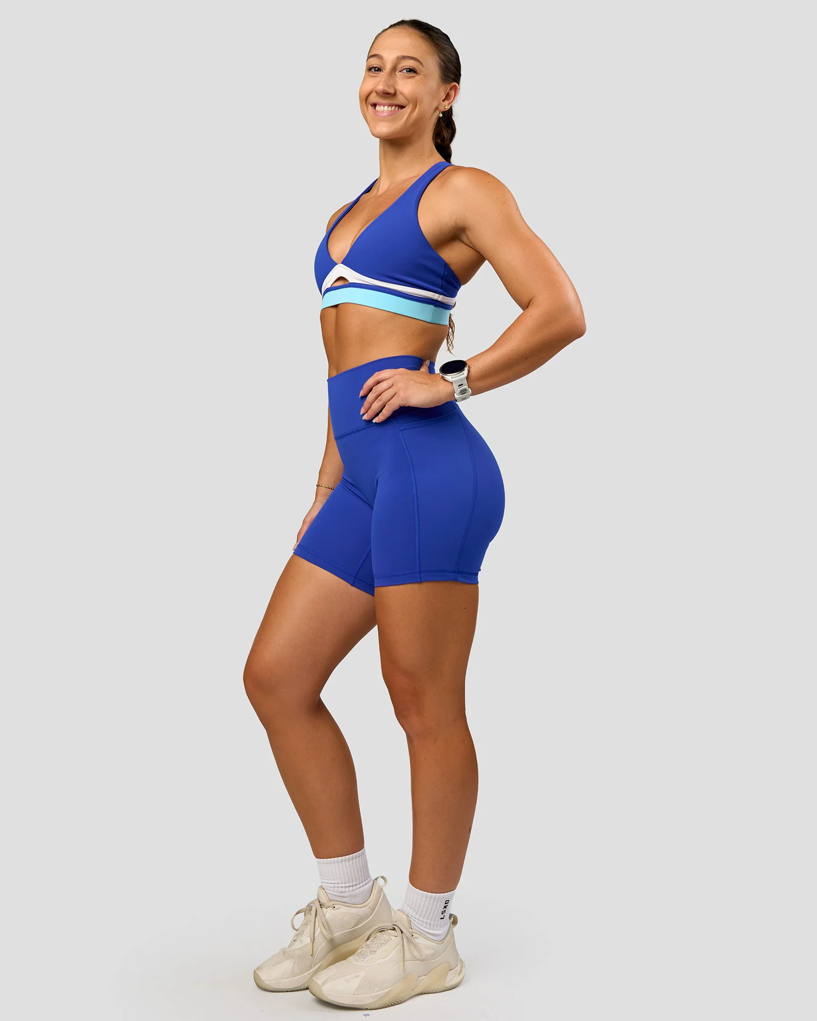 Revitalise Flash Sports Bra - Electric Indigo-Multi - Image 3