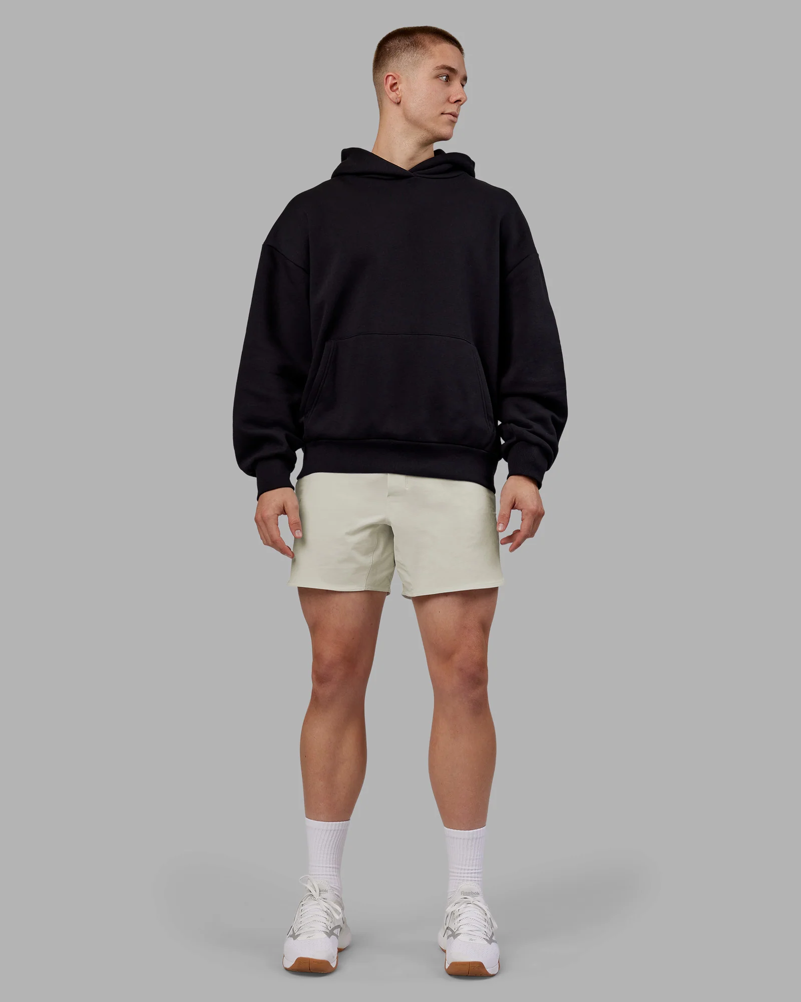 Rise & Lift Hoodie Oversized - Black-White - Image 11
