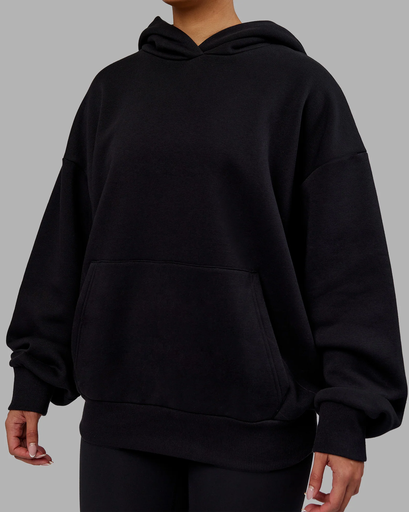 Rise & Lift Hoodie Oversized - Black-White - Image 8